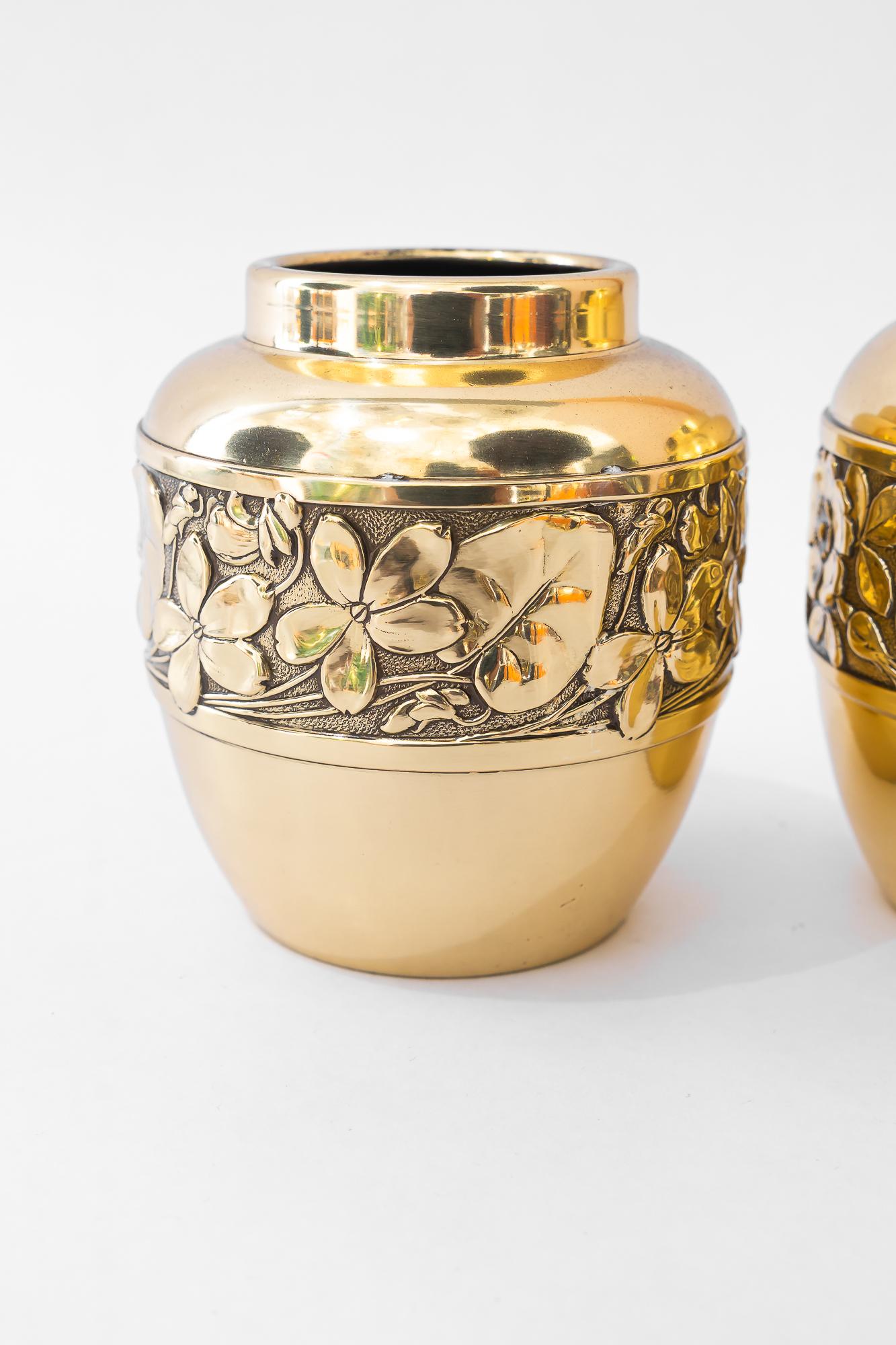 Austrian 2 small jugendstil cactus pots around 1908 For Sale