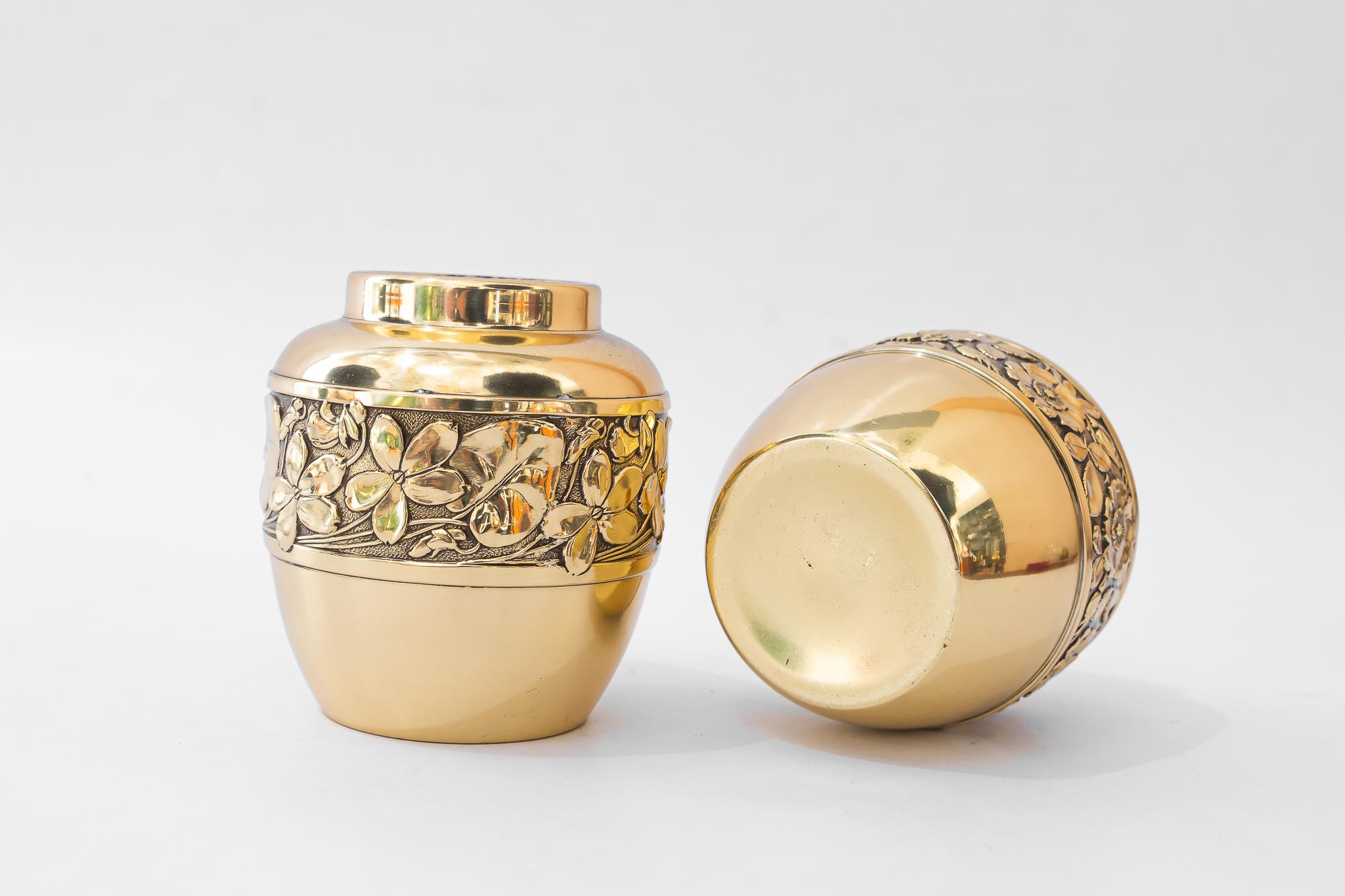 Early 20th Century 2 small jugendstil cactus pots around 1908 For Sale