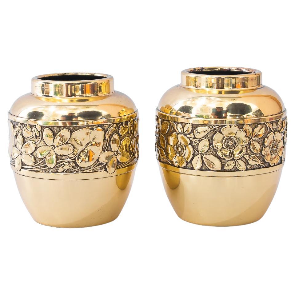 2 small jugendstil cactus pots around 1908 For Sale