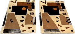 2 Small Modern Hand Tufted Rugs