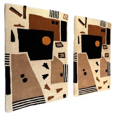2 Small Modern Hand Tufted Rugs