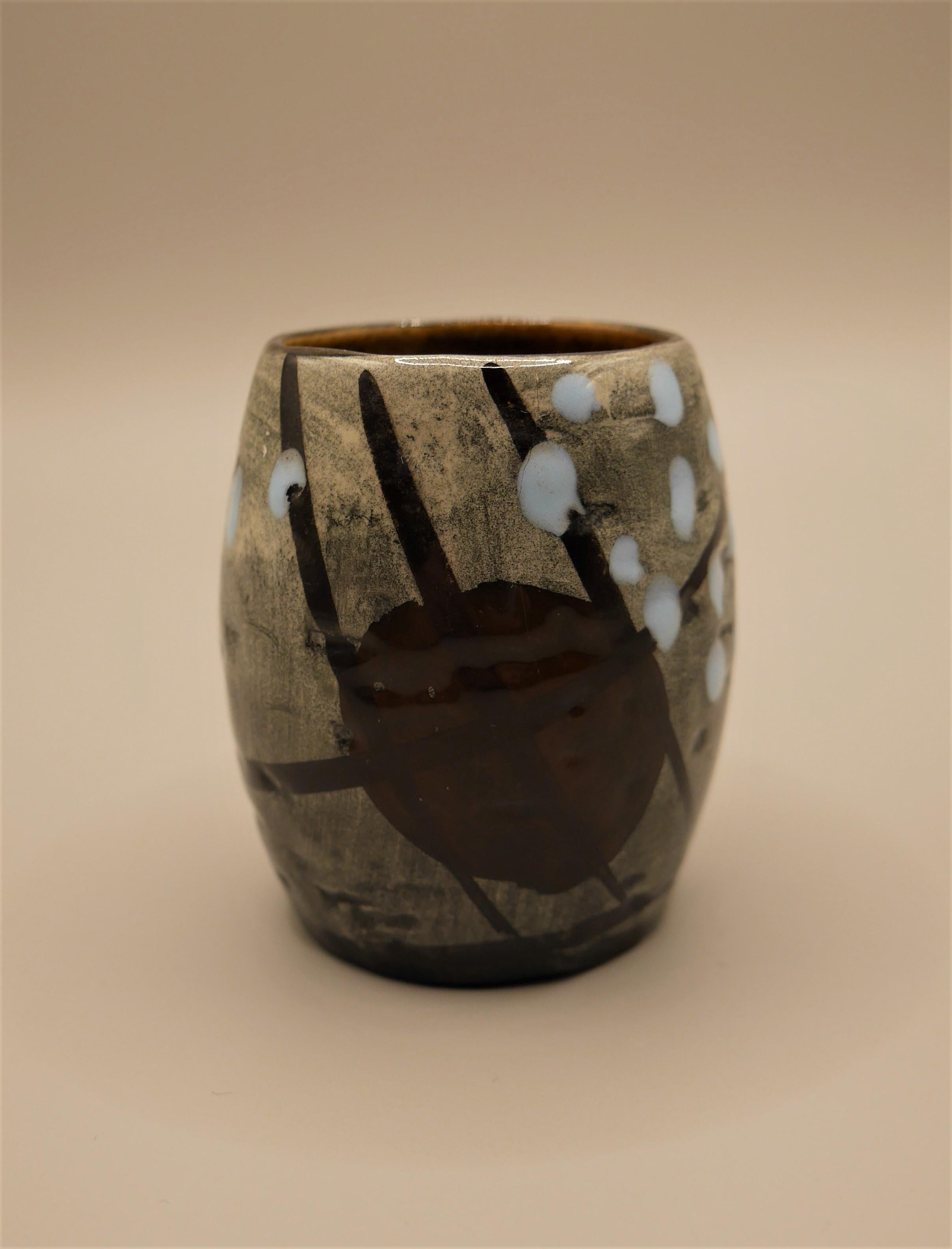 Glazed 2 Small Vases from Syco Keramik, Sweden