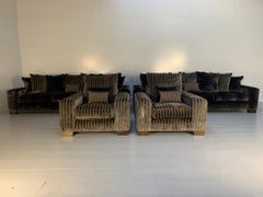 2 Sofa & 2 Armchair Suite - In Romo "Zinc" Metallic Velvet