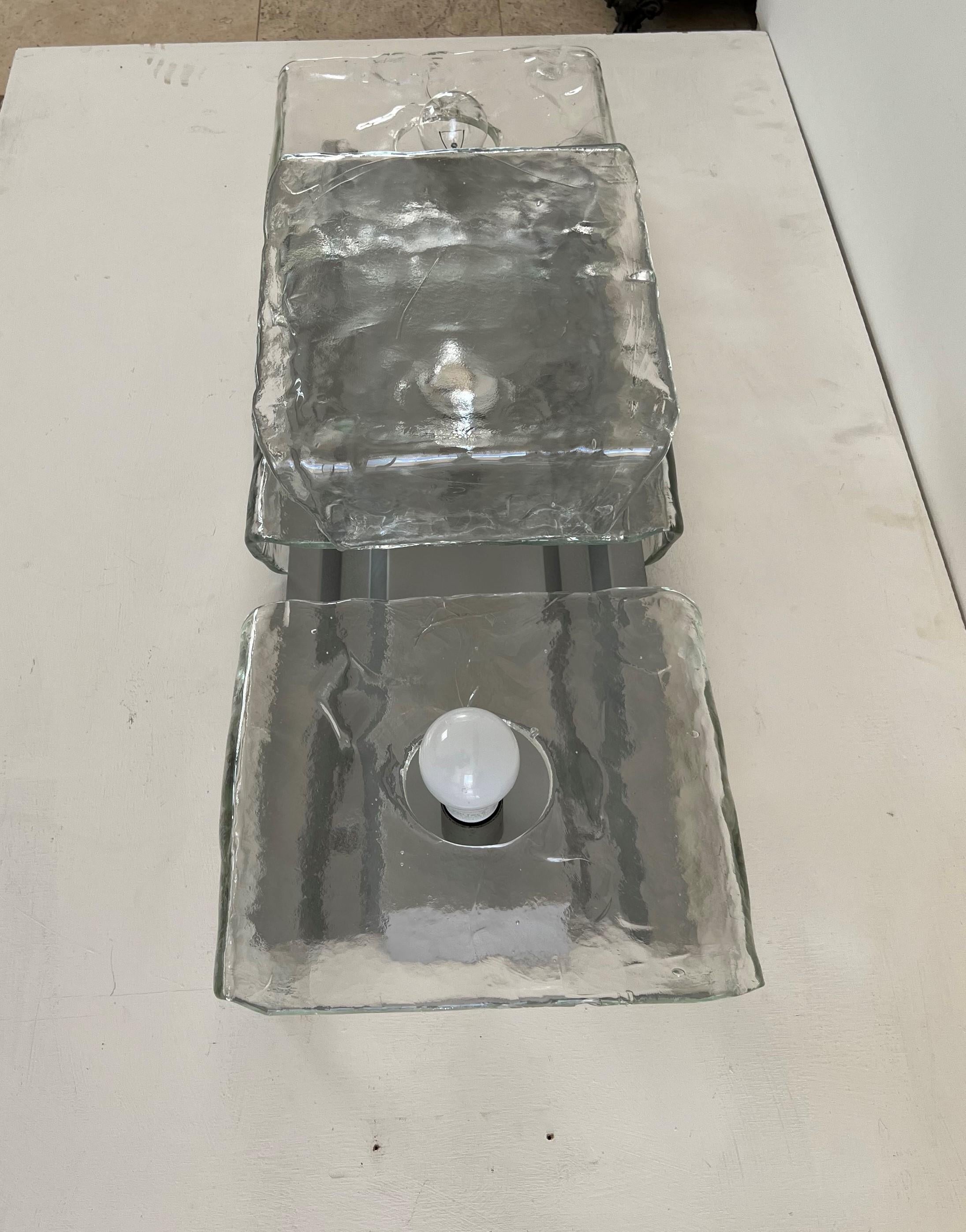 2 Einbaubeleuchtung im Raumfahrtzeitalter von Mazzega, Carlo Nason aus Muranoglas, Italien, ca. 1970 im Angebot 2