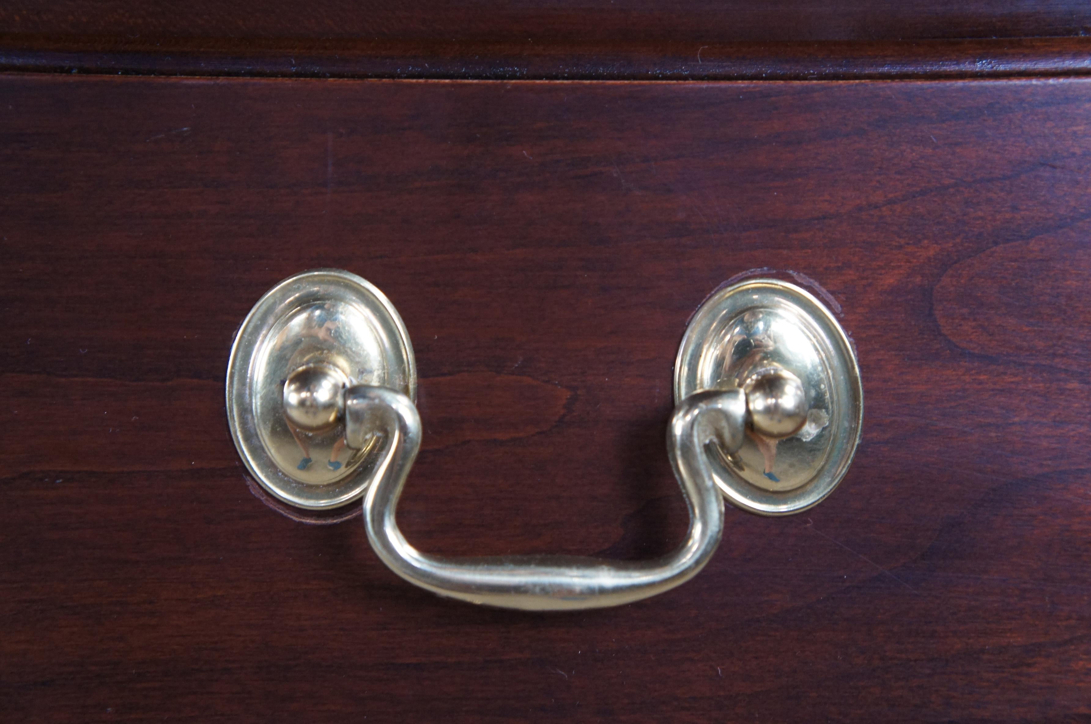 Brass 2 Statton Old Towne Cherry Chippendale Georgian Nighstands Chests Dressers