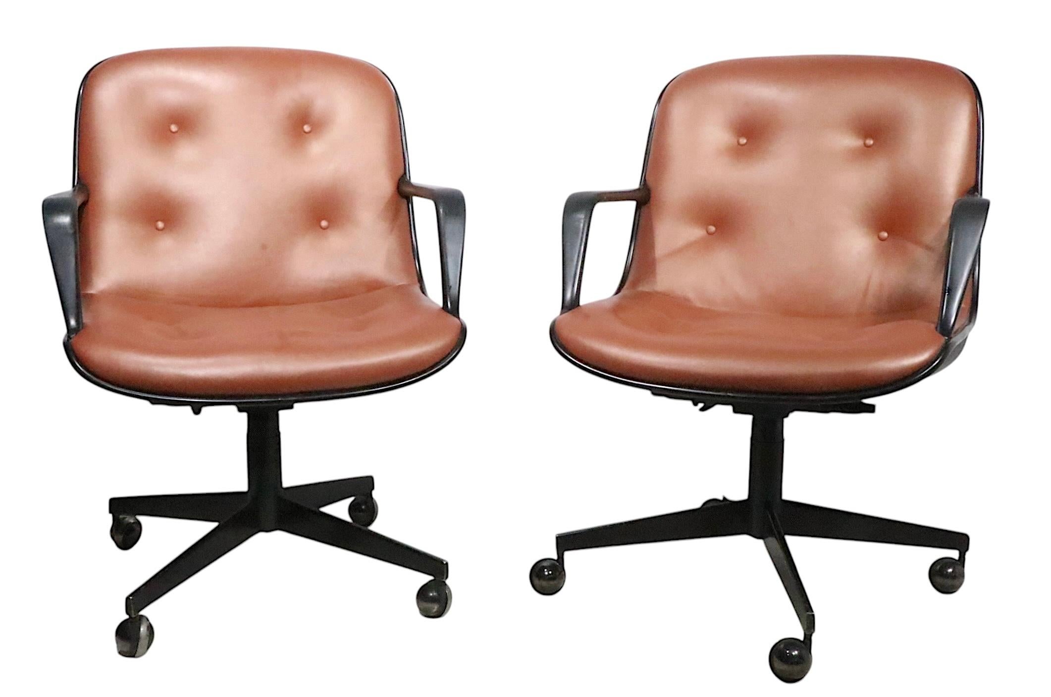Mid-Century Modern 2 Steelcase Swivel Tilt Office Chairs Model 451