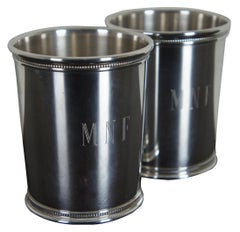 2 Sterling Silver Bill Clinton Presidential Mint Julep Cups Reed Barton WJC x253