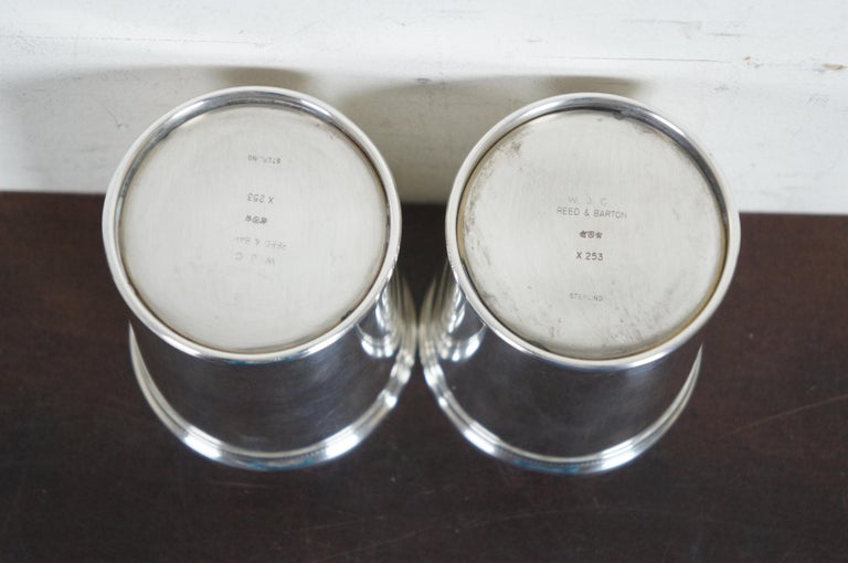 2 Sterling Silver Bill Clinton Presidential Mint Julep Cups Reed Barton ...