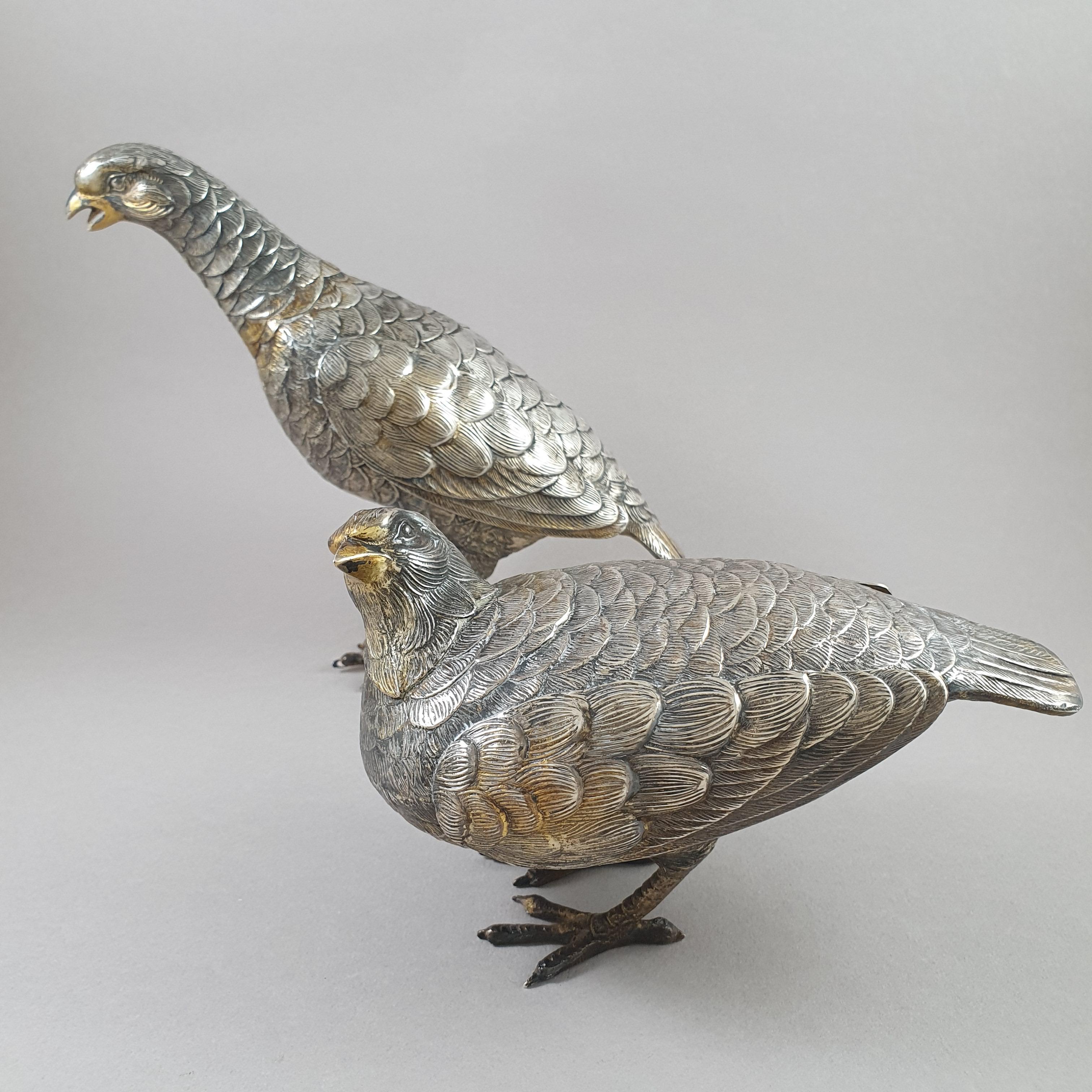 Late 20th Century 2 Sterling Silver Birds