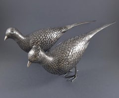 2 Sterling Silver Pheasants