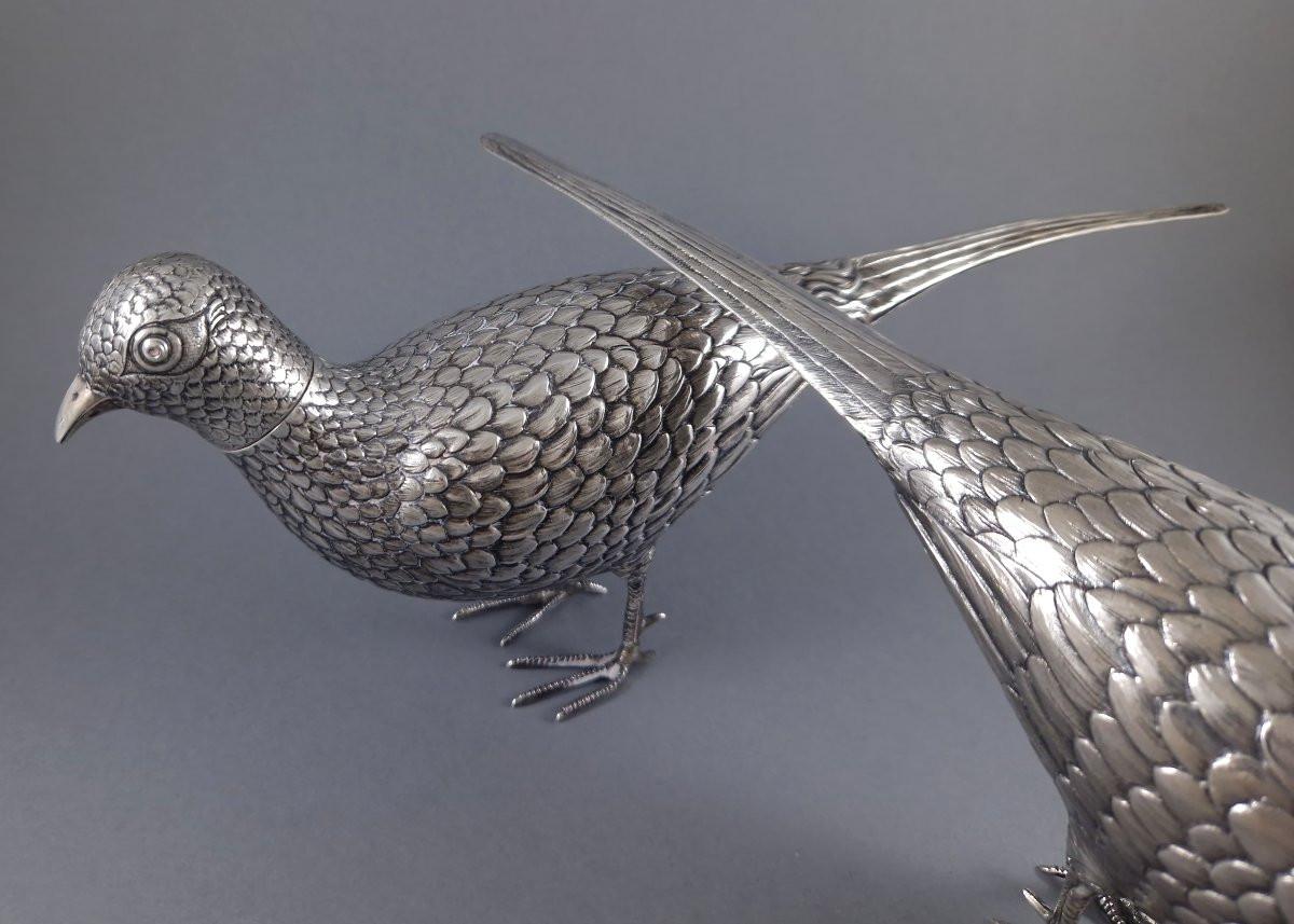 2 Fagiani in argento sterling In condizioni ottime in vendita a Saint-Ouen, FR