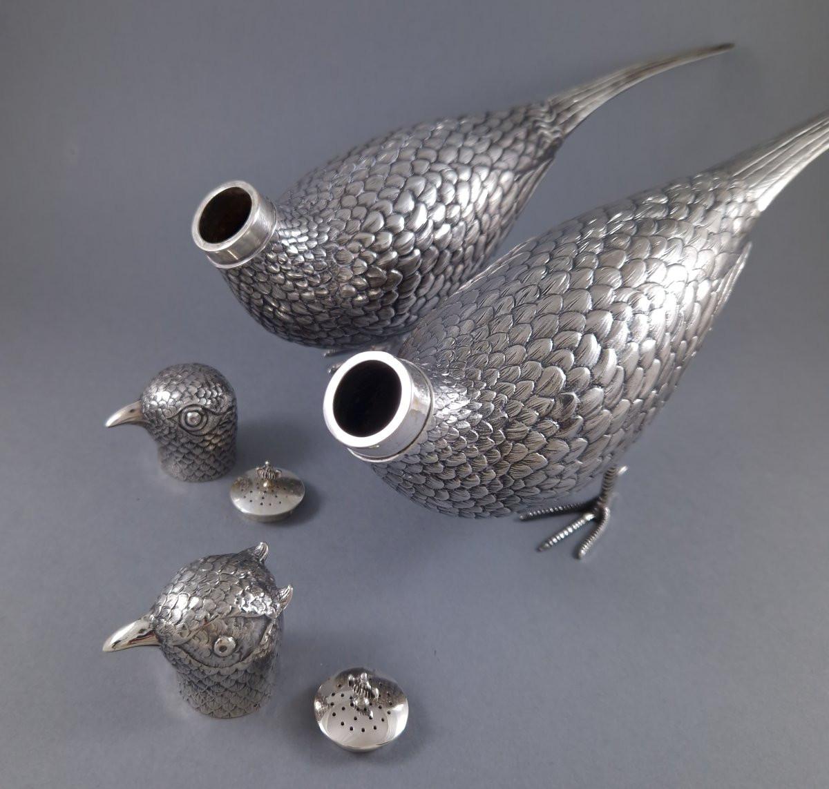 2 Fagiani in argento sterling in vendita 2
