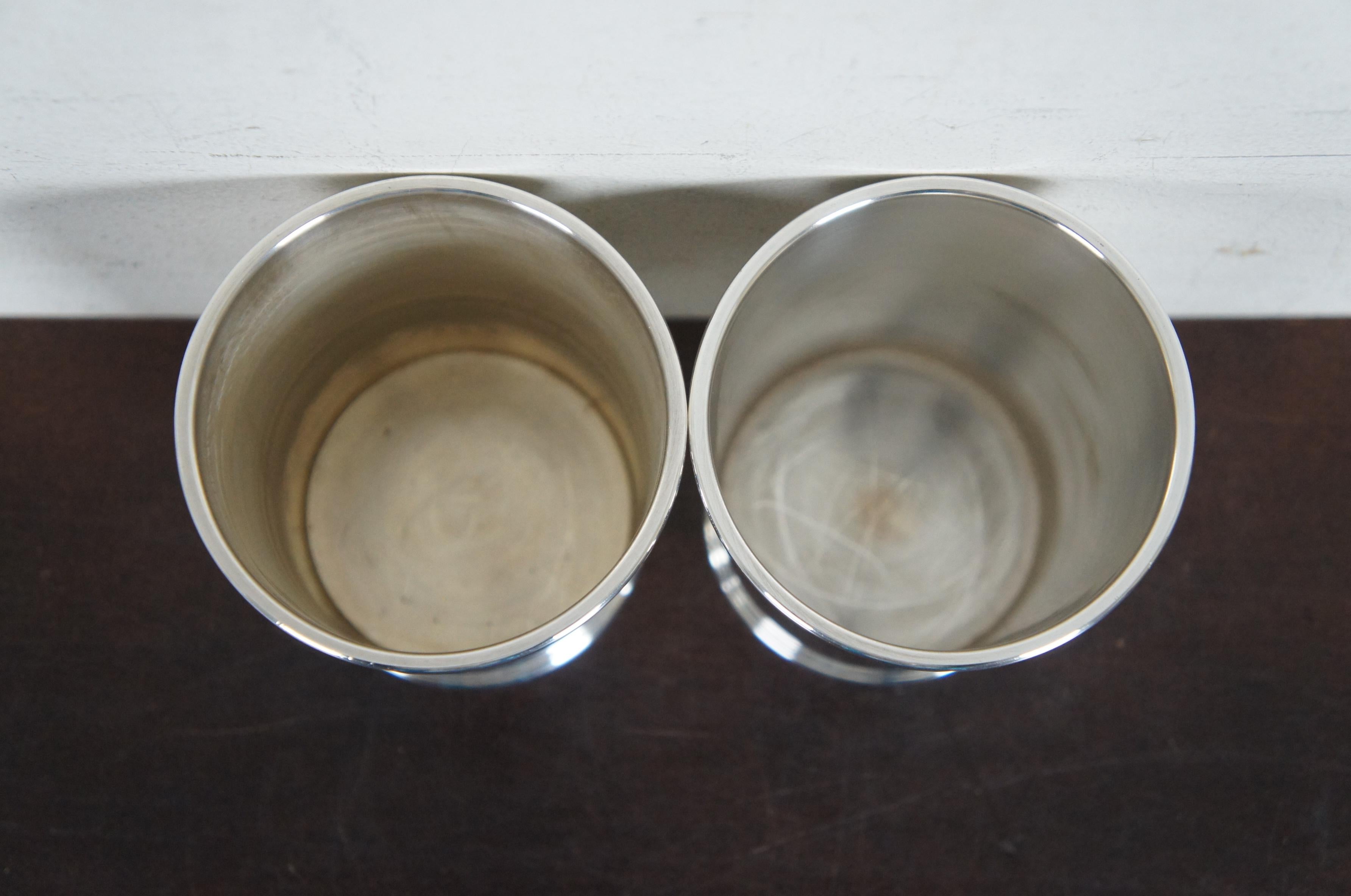 2 Sterling Silver Reed & Barton Gerald Ford Presidential Mint Julep Cup GRF x253 In Good Condition In Dayton, OH