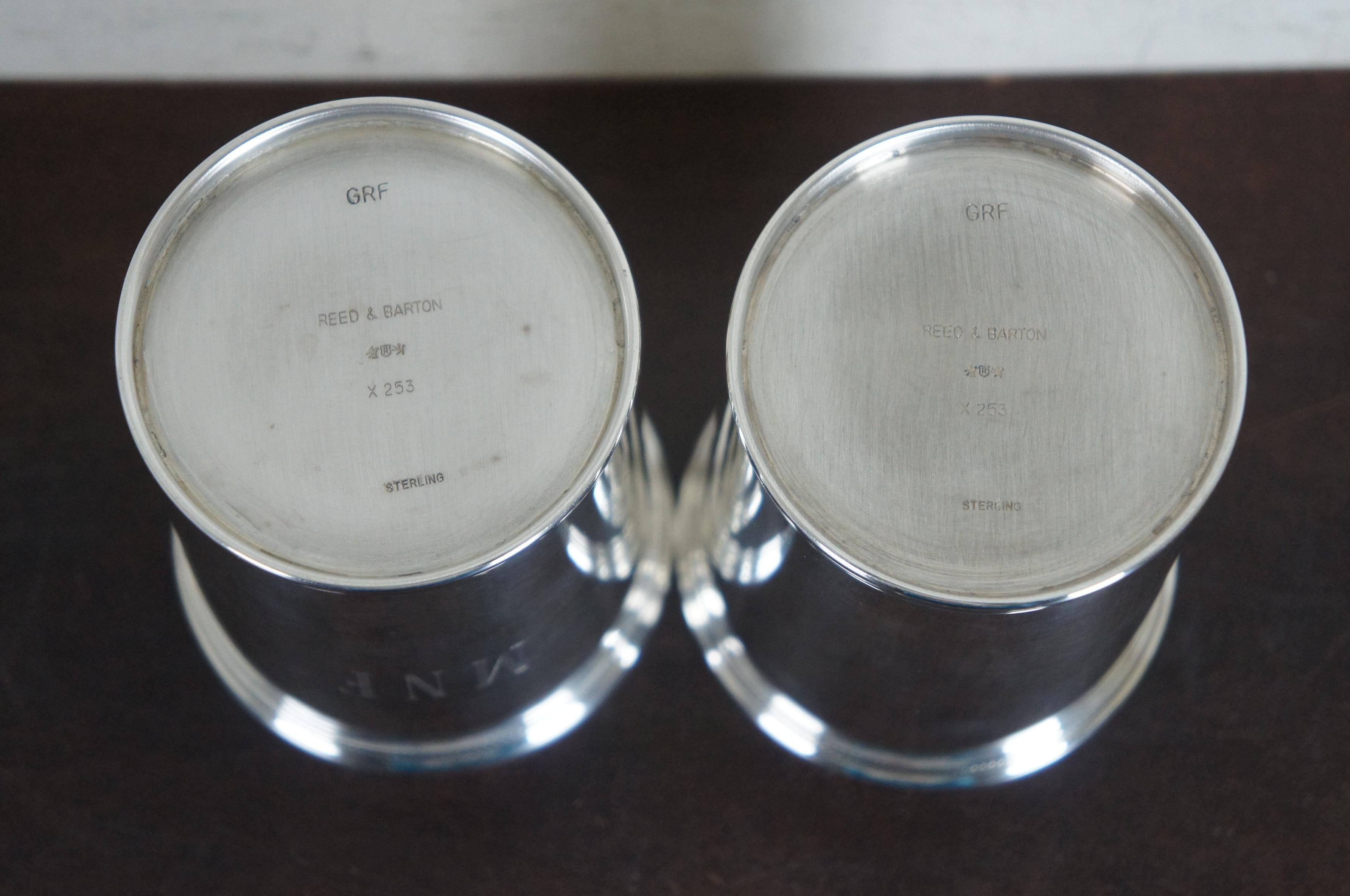 2 Sterling Silver Reed & Barton Gerald Ford Presidential Mint Julep Cup GRF x253 3