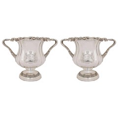 Two Sterling Silver Wine Coolers Made in 1821-1826