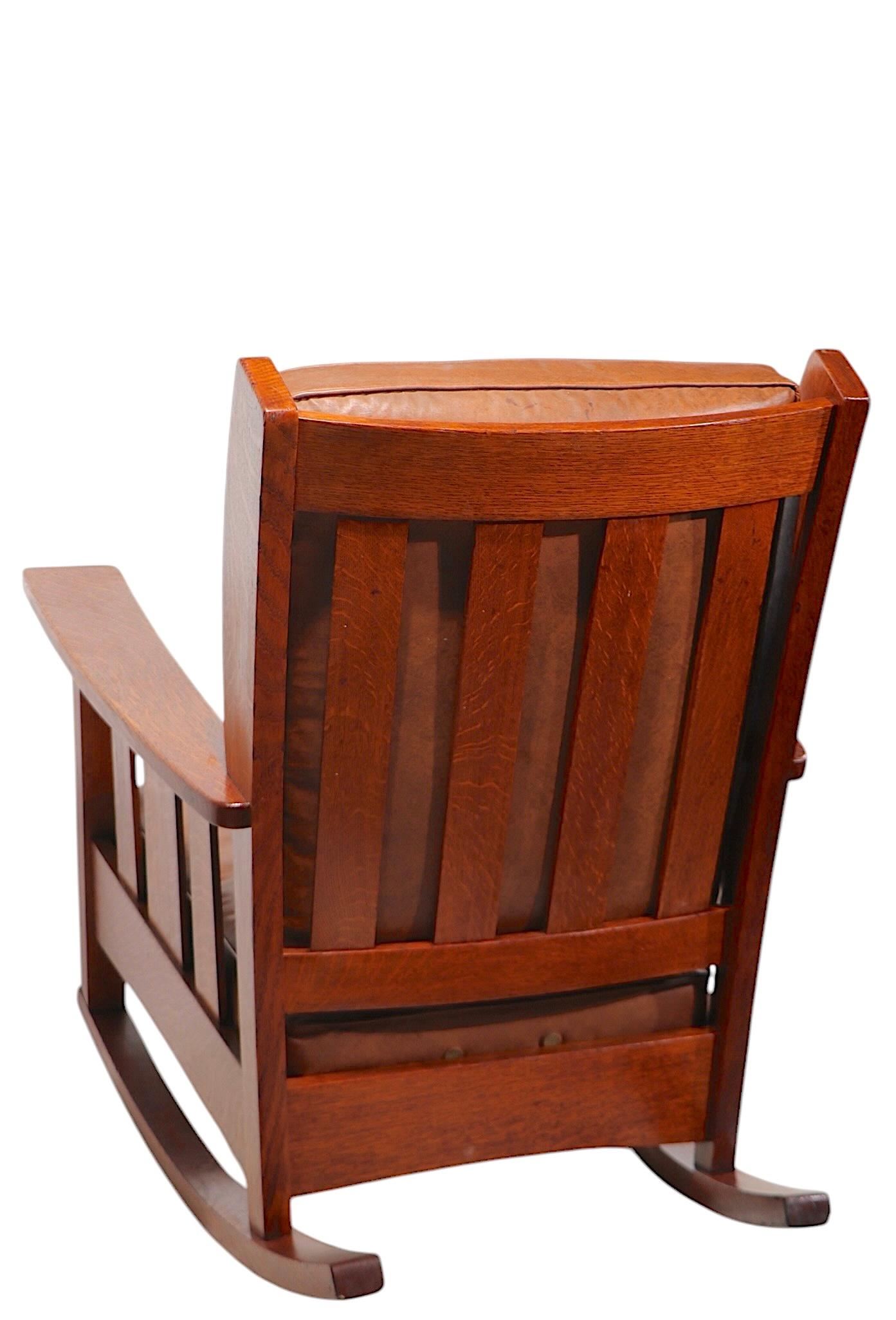 2 Stickley Bros. Mission Arts and Crafts Period  Quaint Furniture Chairs For Sale 8