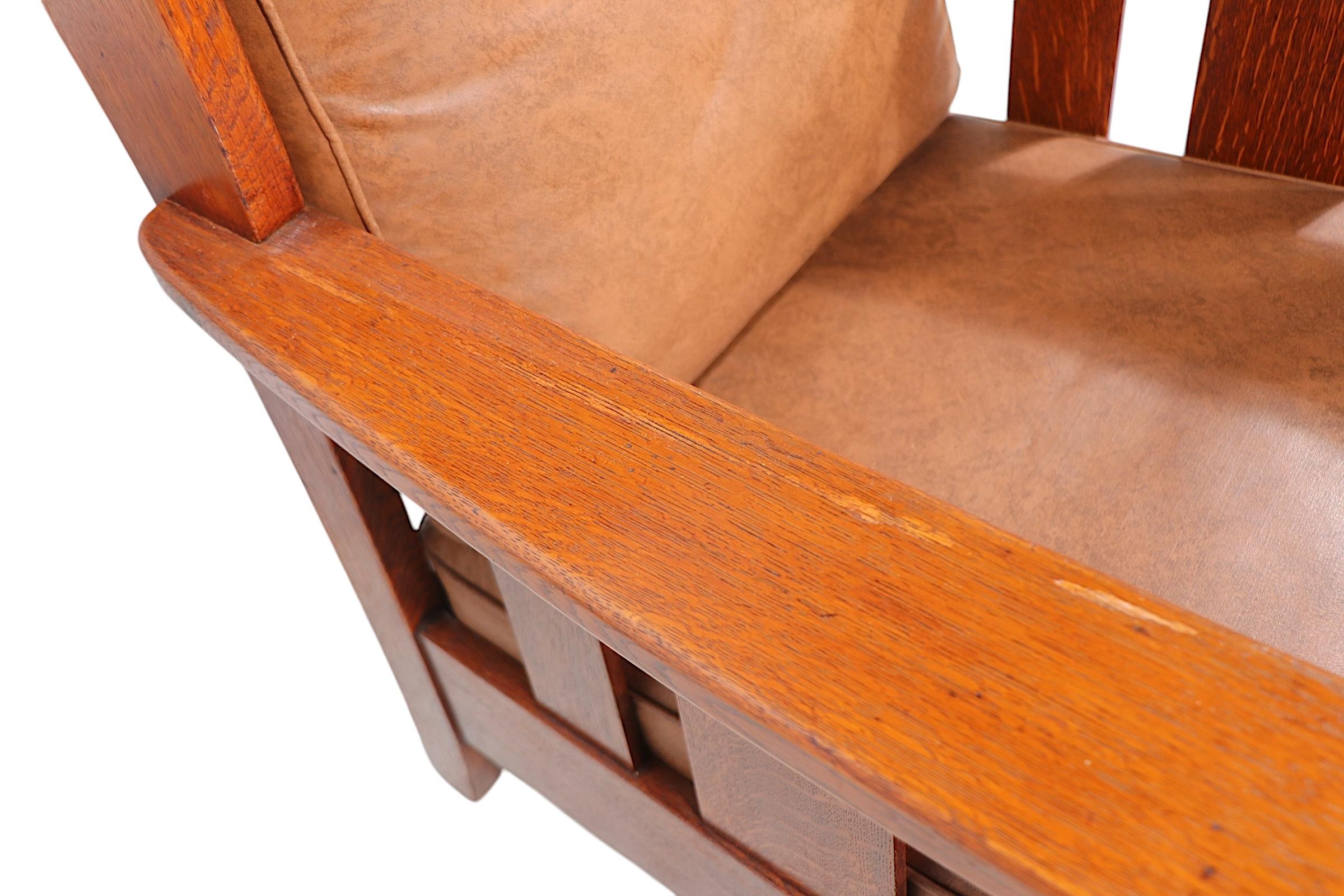 2 Stickley Bros. Mission Arts and Crafts Period  Quaint Furniture Chairs For Sale 13