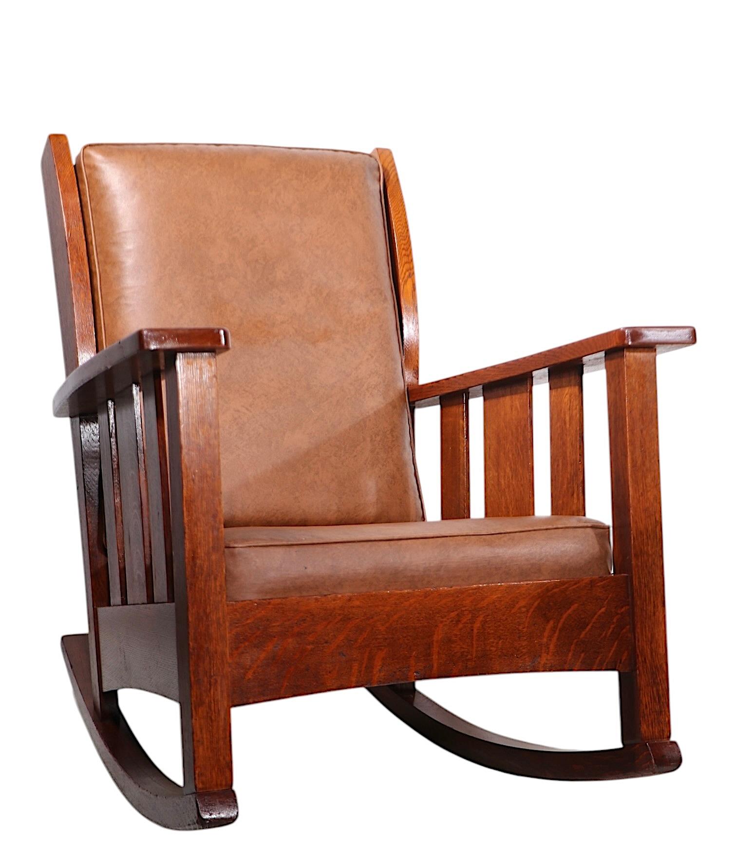 20th Century 2 Stickley Bros. Mission Arts and Crafts Period  Quaint Furniture Chairs For Sale
