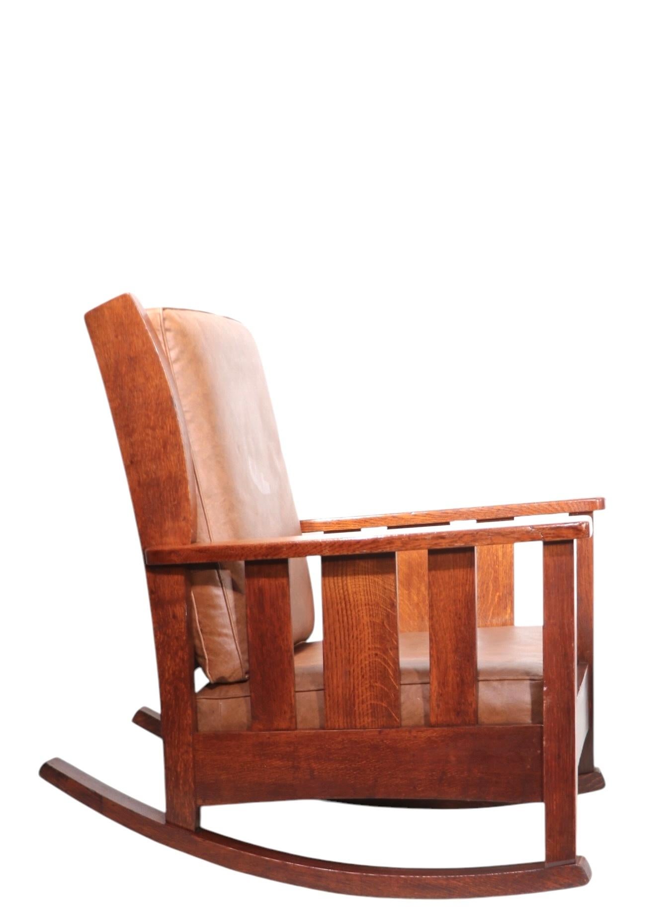 2 Stickley Bros. Mission Arts and Crafts Period  Quaint Furniture Chairs For Sale 1