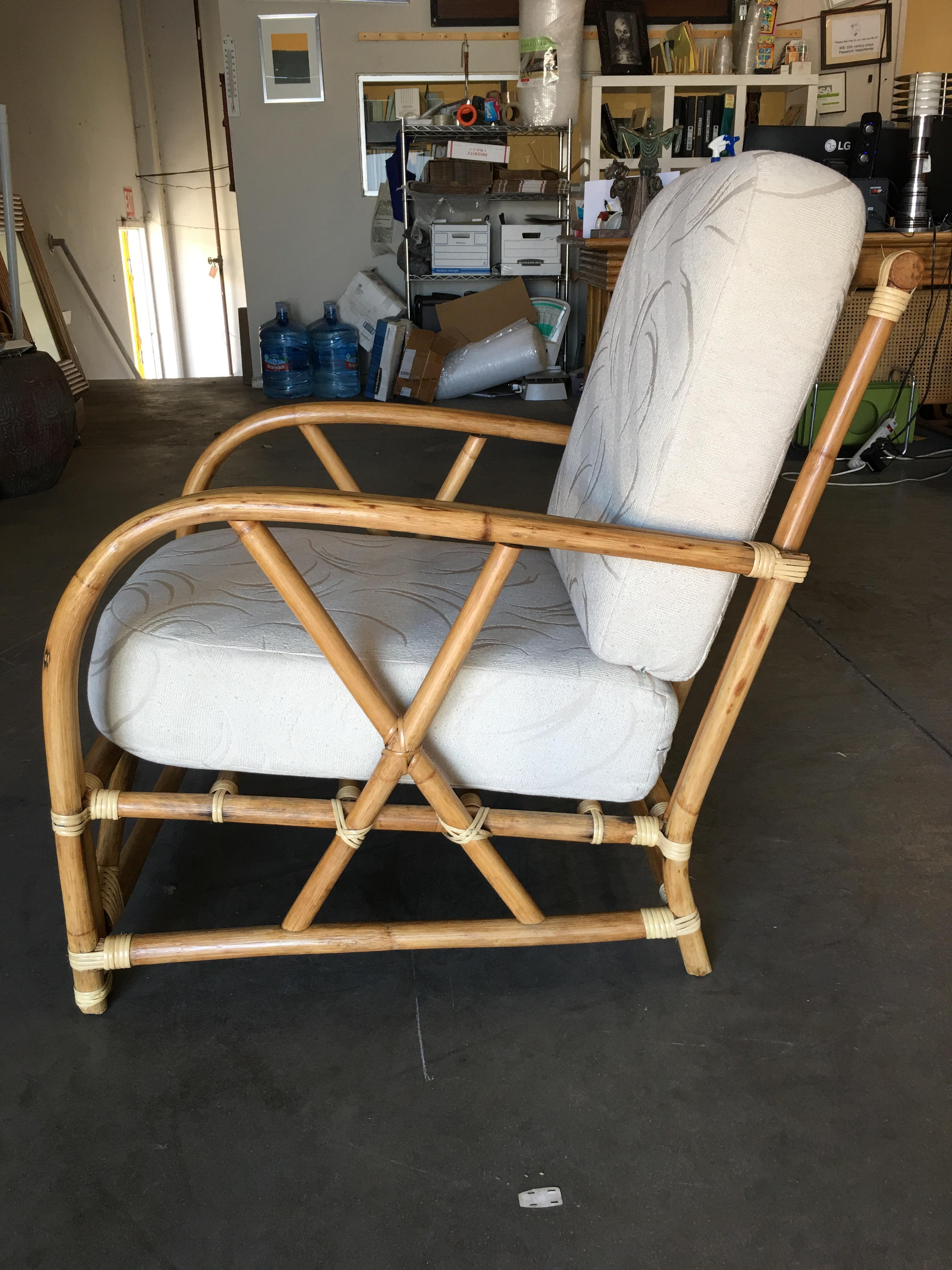 2-Strand Bentwood Rattan Armchair with 