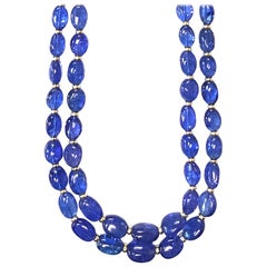 Goshwara Tanzanite Tumbled Bead Necklace