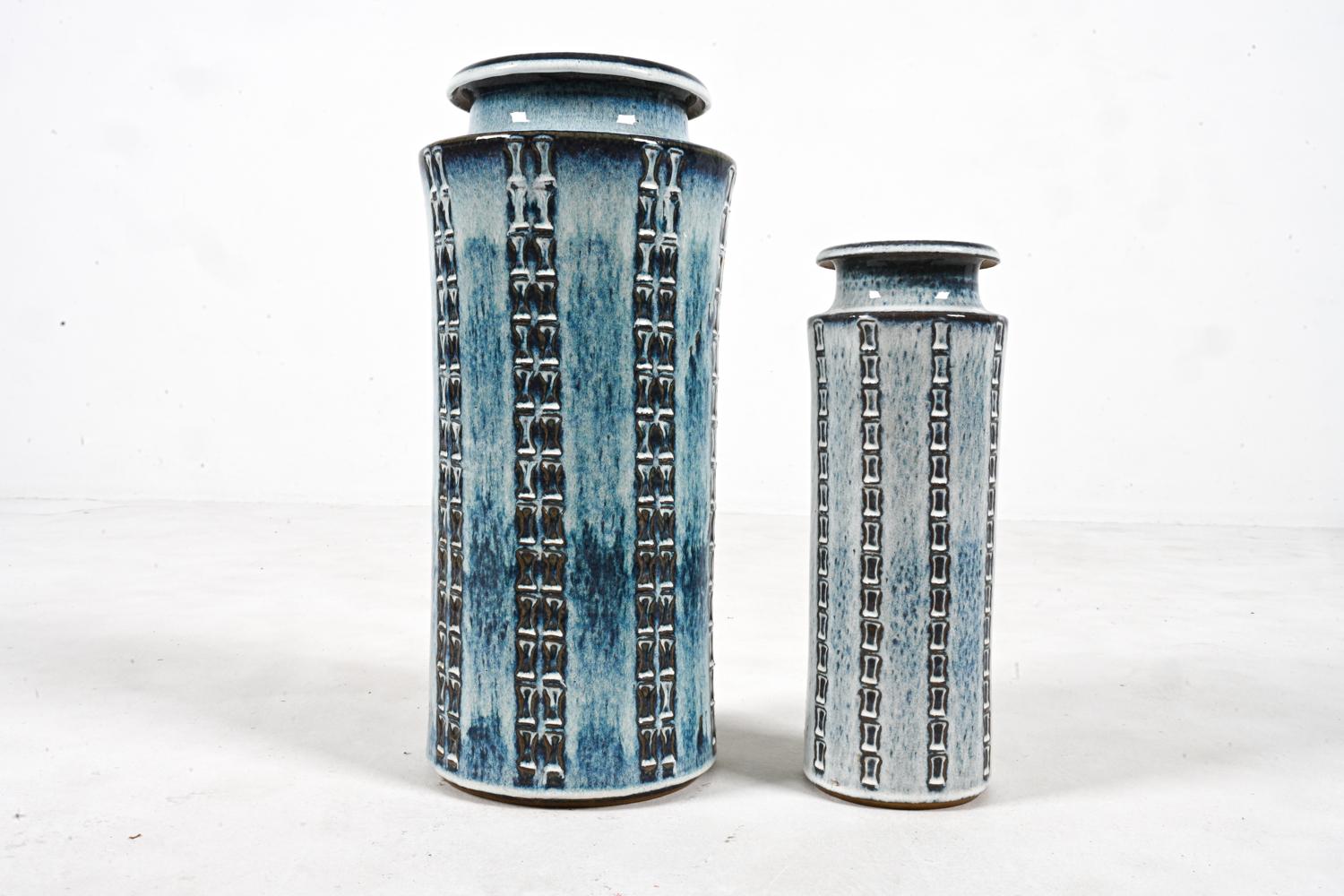 2' Vases en céramique Studio par Maria Philippi pour Søholm Stentøj, Danemark en vente 3