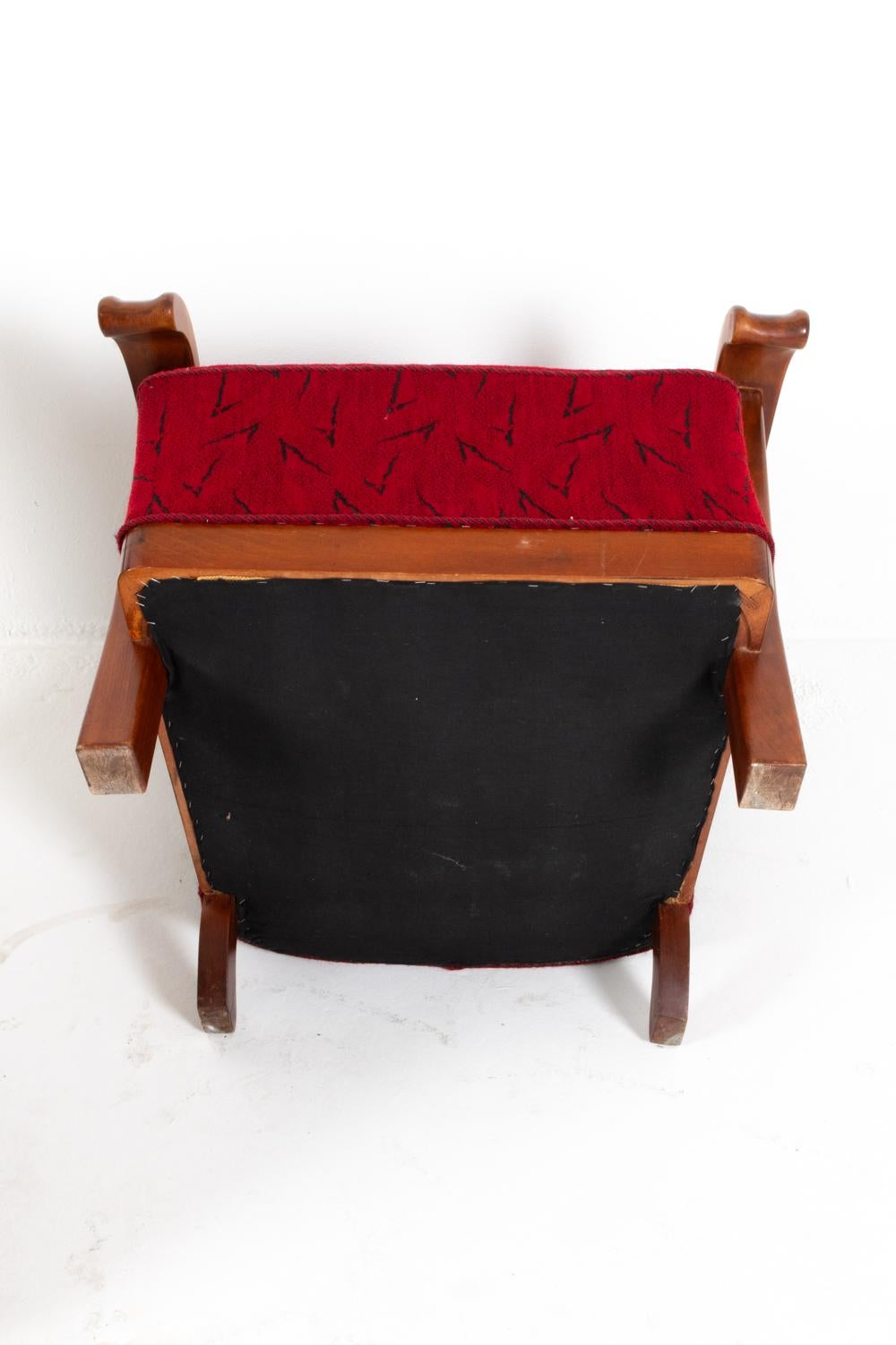 (2) Estilo de Viggo Boesen Sillas de Haya y Tela, Años 60 en venta 10