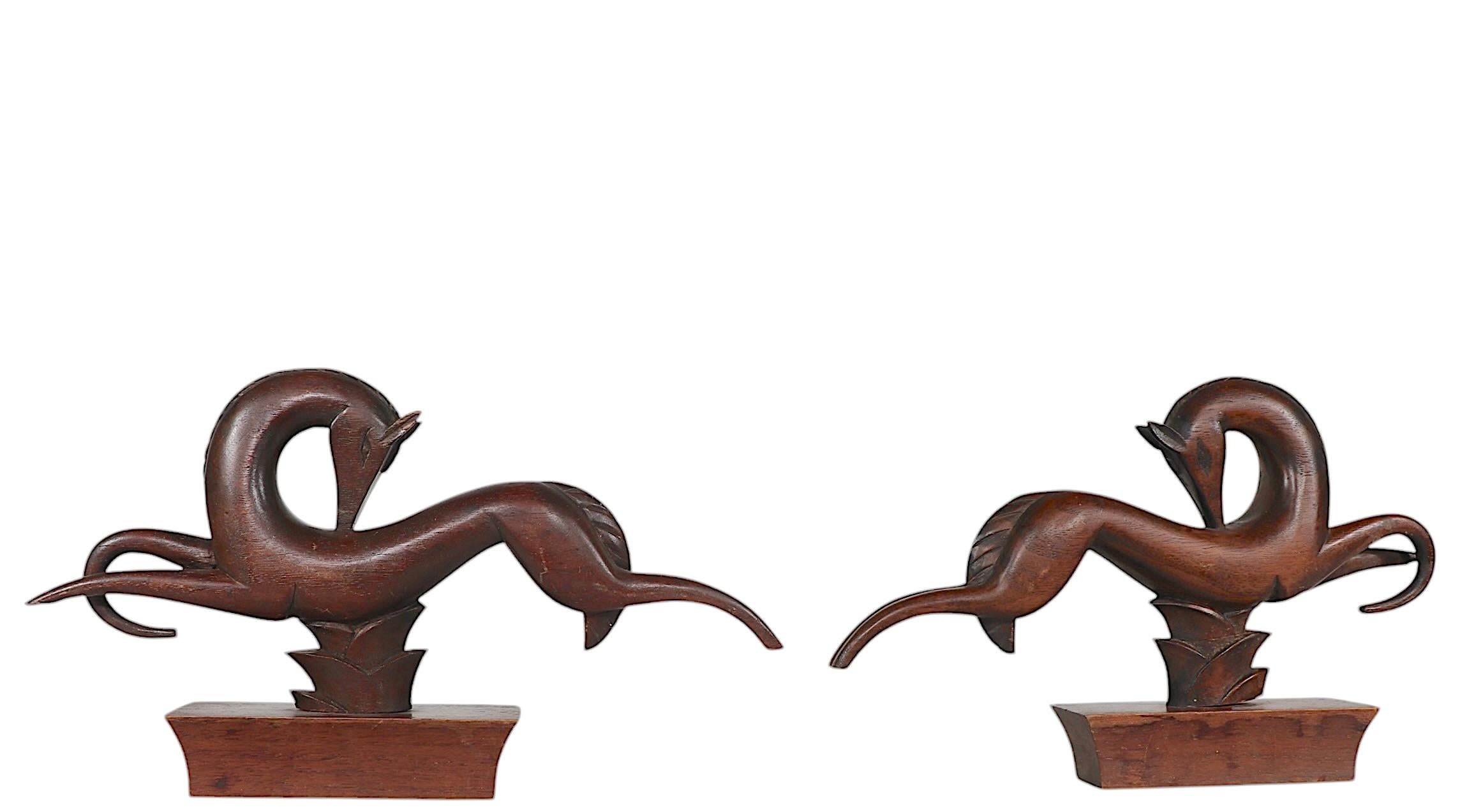 2 Cavallo stilizzato Art Deco  Sculture in legno di Edig Hackner di Wood Wood. 1920/30 in vendita 5