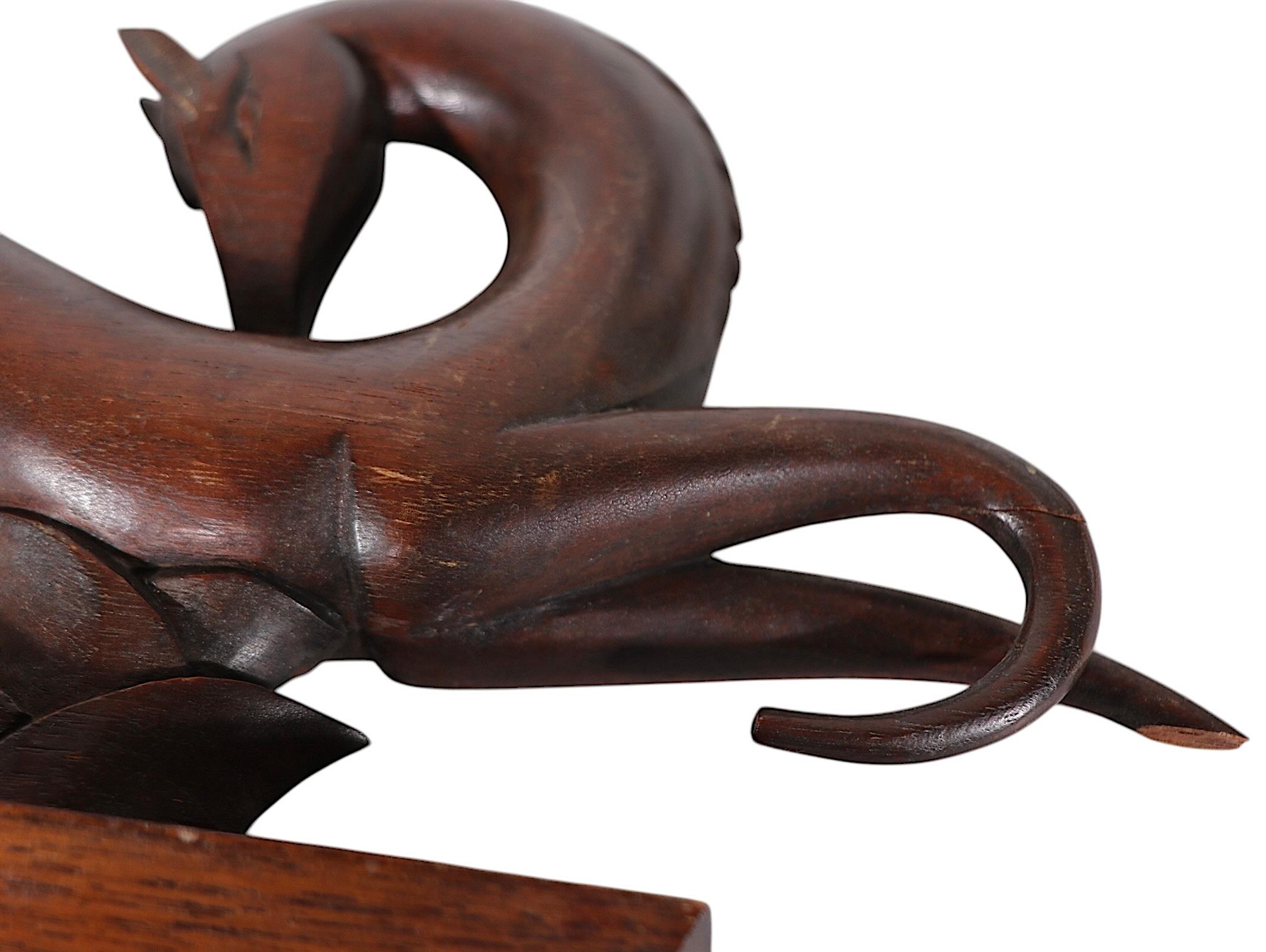 2 Cavallo stilizzato Art Deco  Sculture in legno di Edig Hackner di Wood Wood. 1920/30 in vendita 7