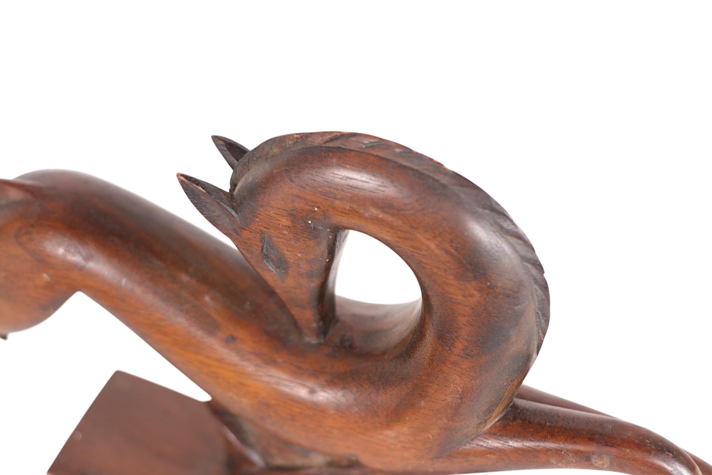 2 Cavallo stilizzato Art Deco  Sculture in legno di Edig Hackner di Wood Wood. 1920/30 in vendita 9