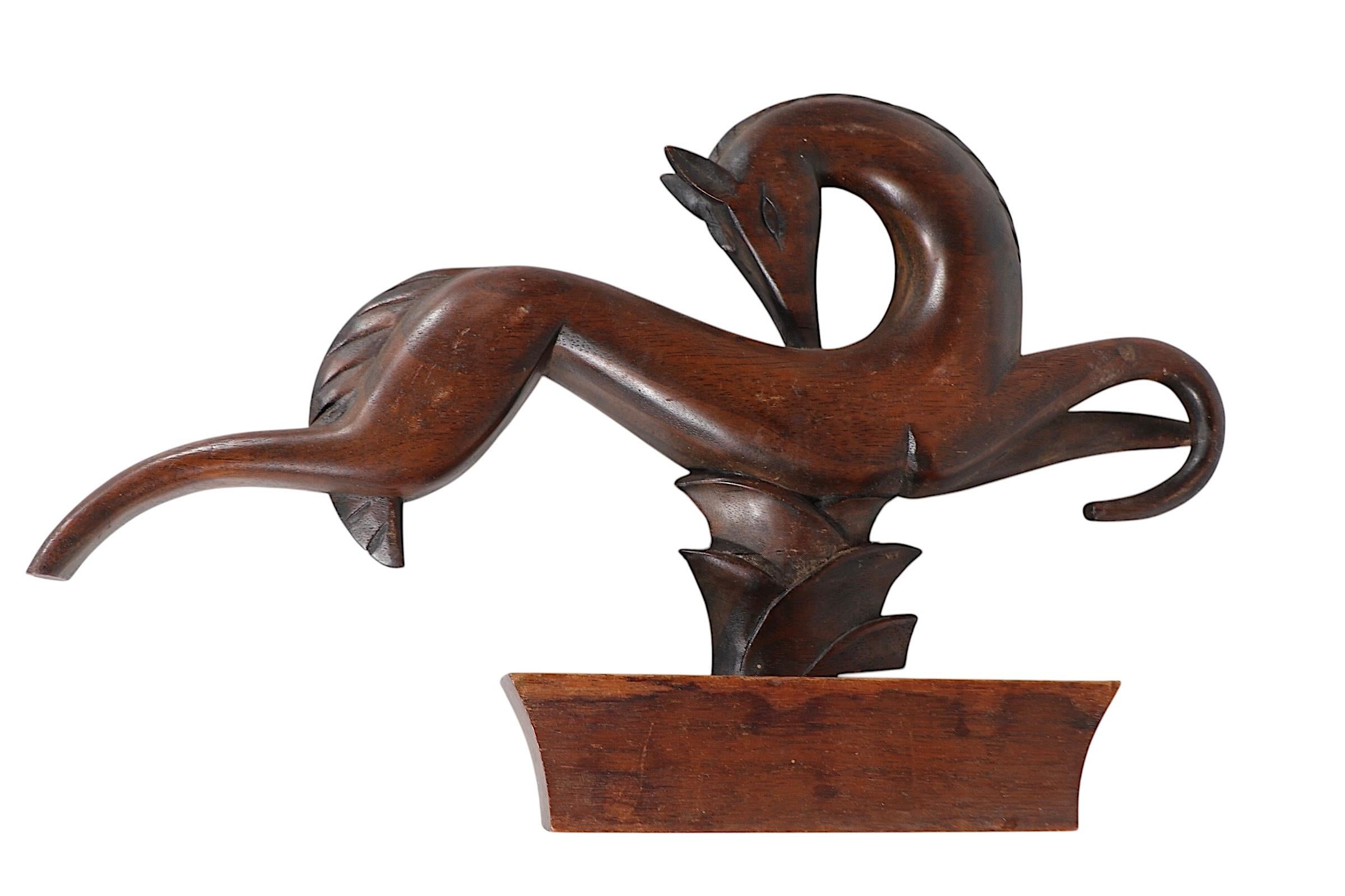 2 Cavallo stilizzato Art Deco  Sculture in legno di Edig Hackner di Wood Wood. 1920/30 in vendita 10