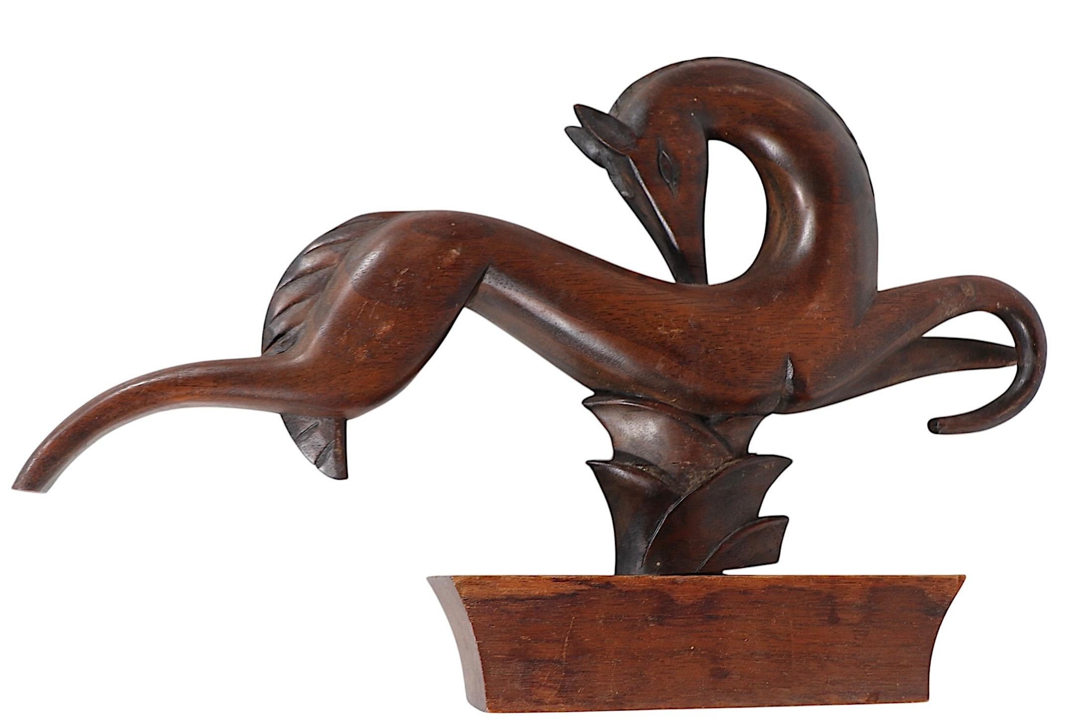 Art Déco 2 Cavallo stilizzato Art Deco  Sculture in legno di Edig Hackner di Wood Wood. 1920/30 in vendita