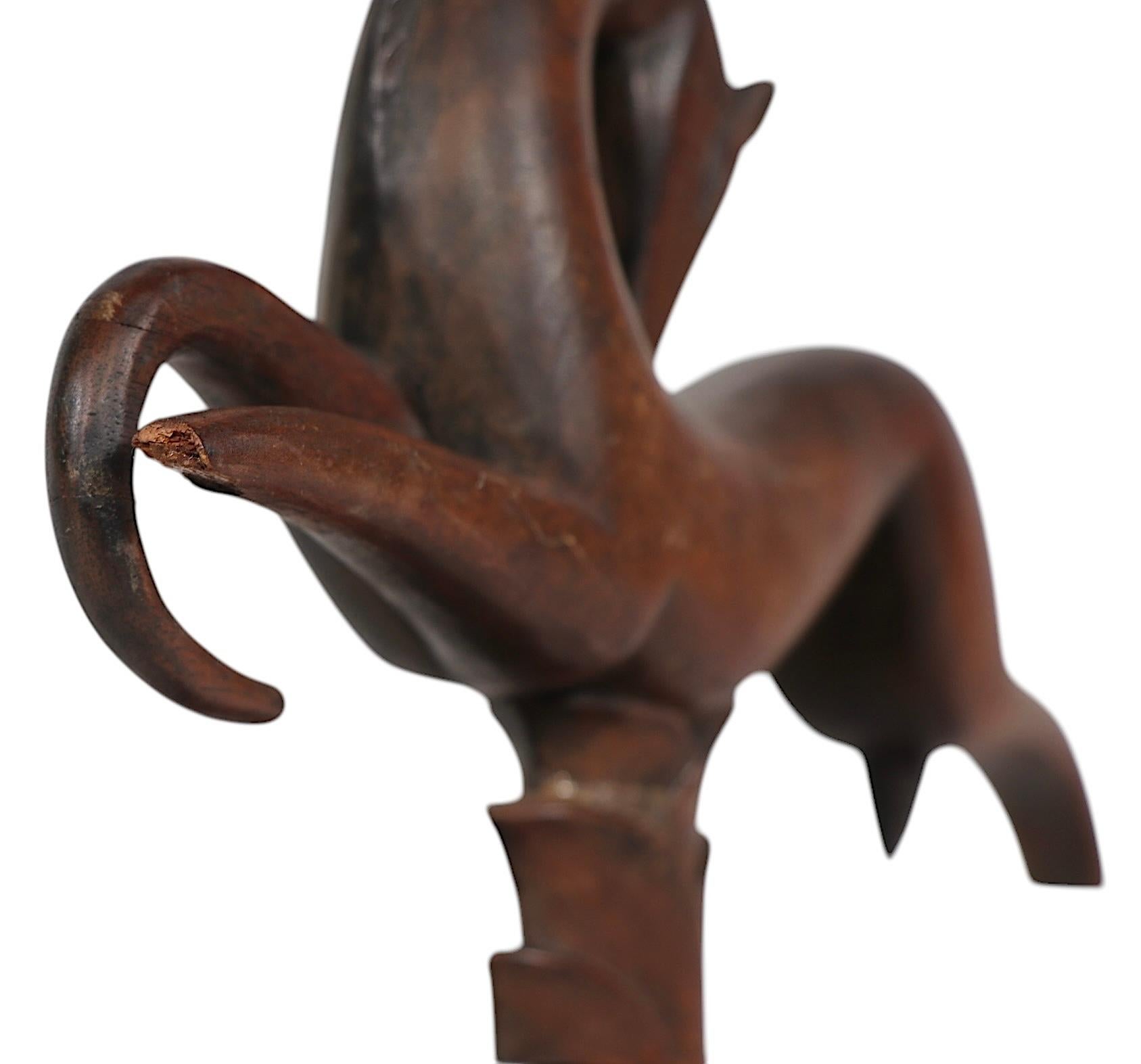 Noce 2 Cavallo stilizzato Art Deco  Sculture in legno di Edig Hackner di Wood Wood. 1920/30 in vendita