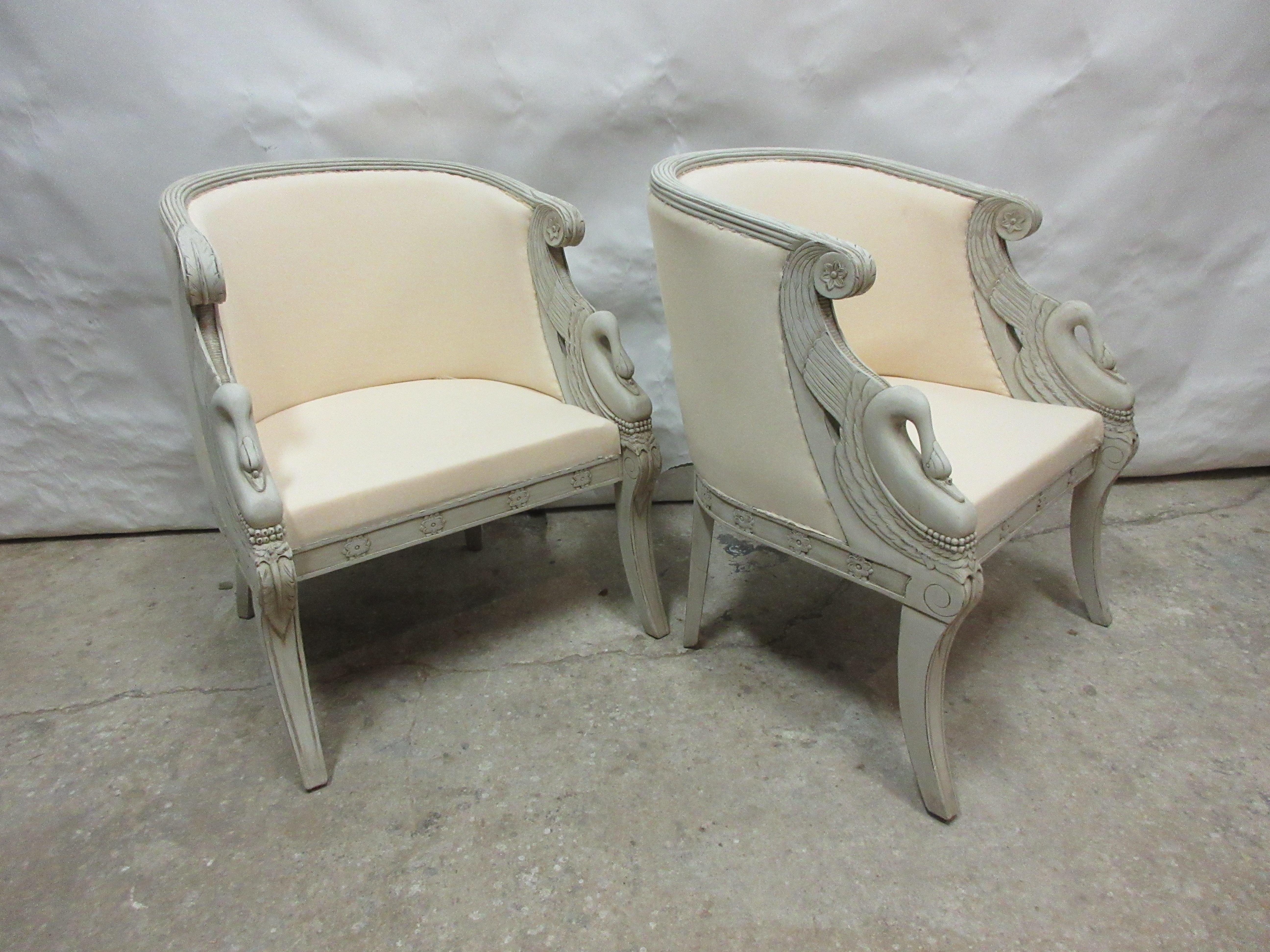 Swedish 2 Swan Berger Chairs For Sale