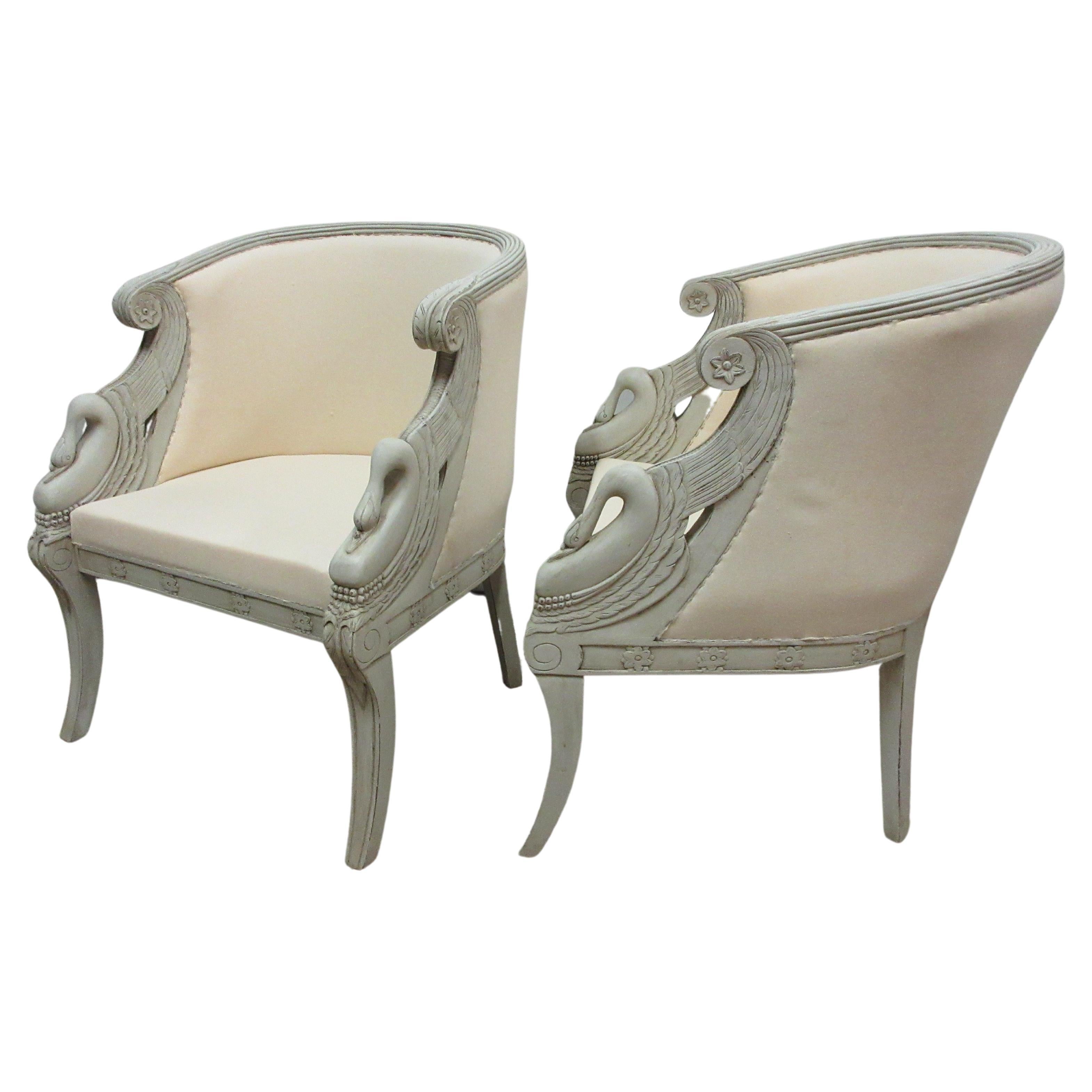 2 chaises bergères cygne