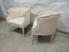 2 Swedish Barrel Chairs 100% Original paint