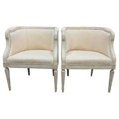 2 Swedish Barrel Chairs 100% Original paint