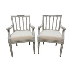 2 Swedish Gustavian Armchairs