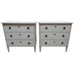 Antique 2 Swedish Gustavian Chest of Drawers