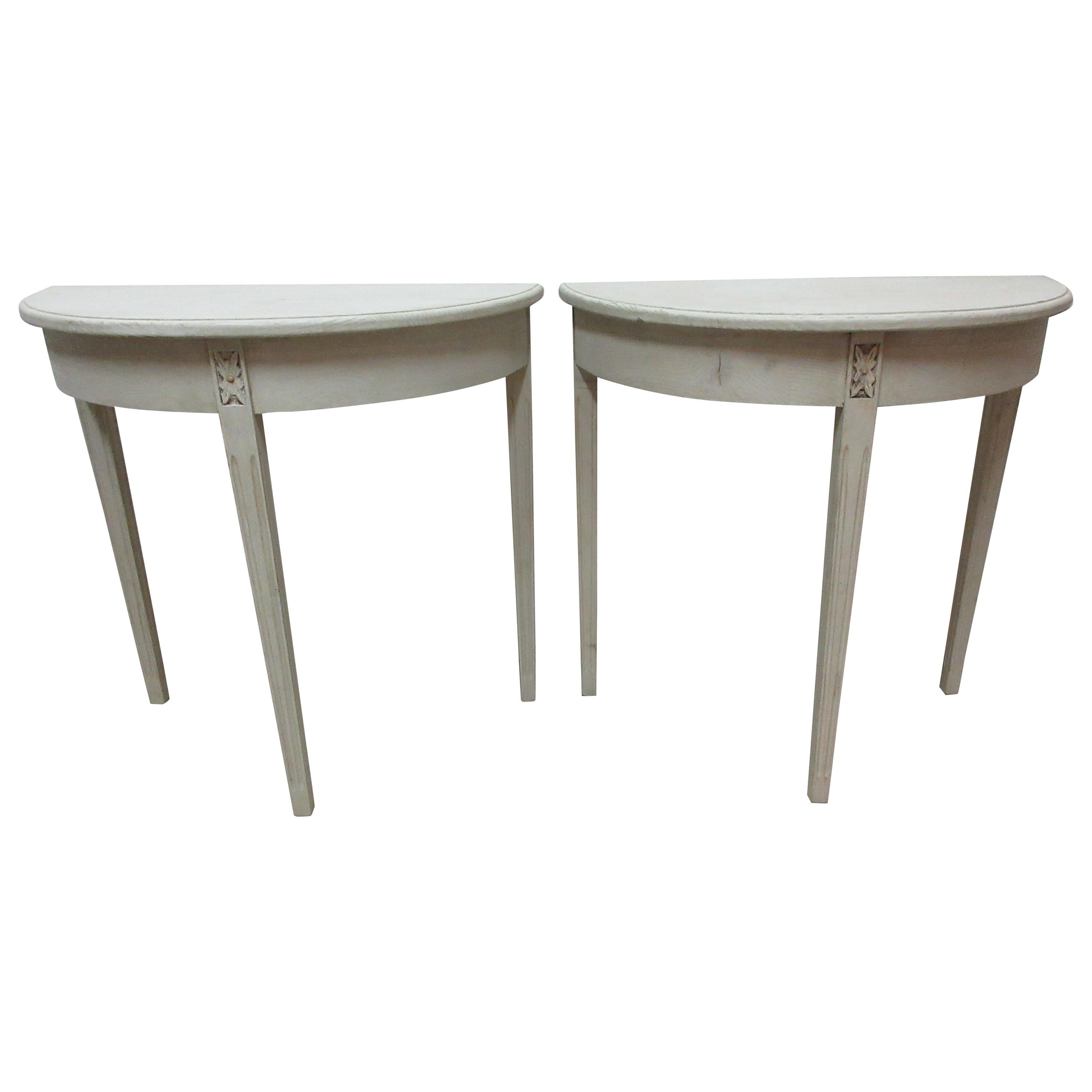 Set of 2 Swedish Gustavian Console Tables