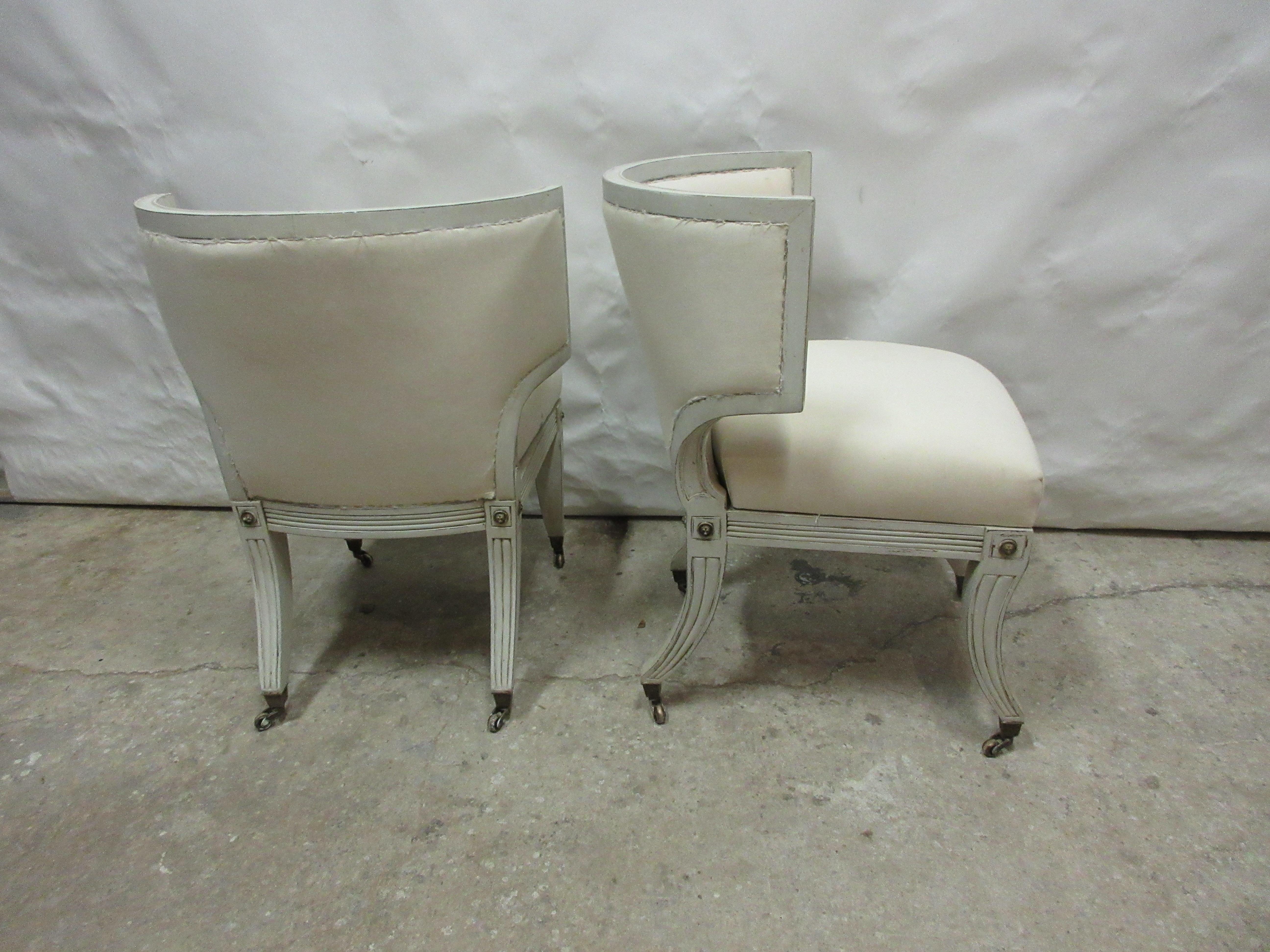2 Swedish Klismos Style Chairs For Sale 1