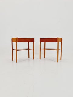 2 Swedish Teak  Vintage Side table/ Bedside table/ Night stand by Carlström & Co