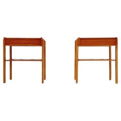2 Schwedisches Teakholz  Vintage Beistelltisch/ Nachttisch/Nachttisch von Carlström & Co