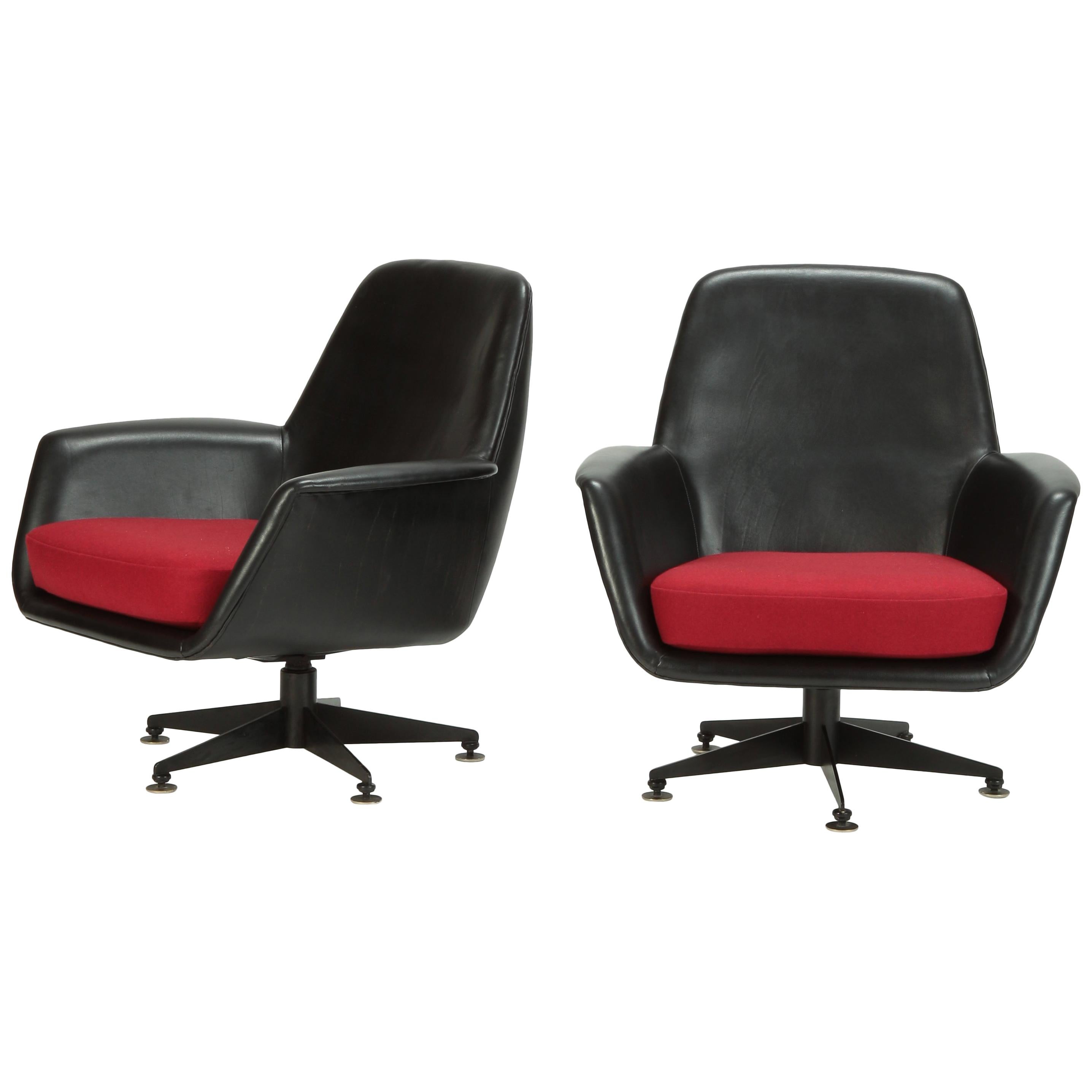 2 Swiss Lounge Chairs, 1960s