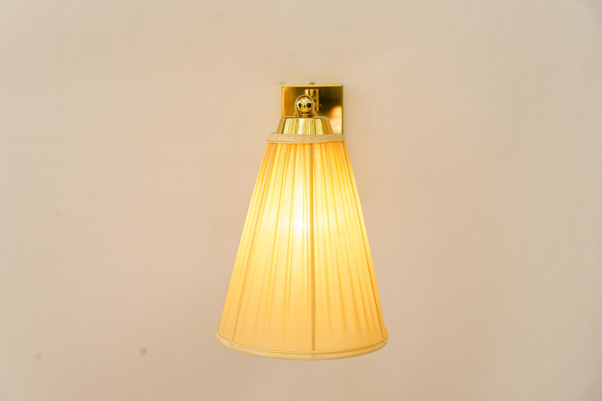 Polished 2 Swiveling Art Deco wall lamps vienna around 1920s For Sale