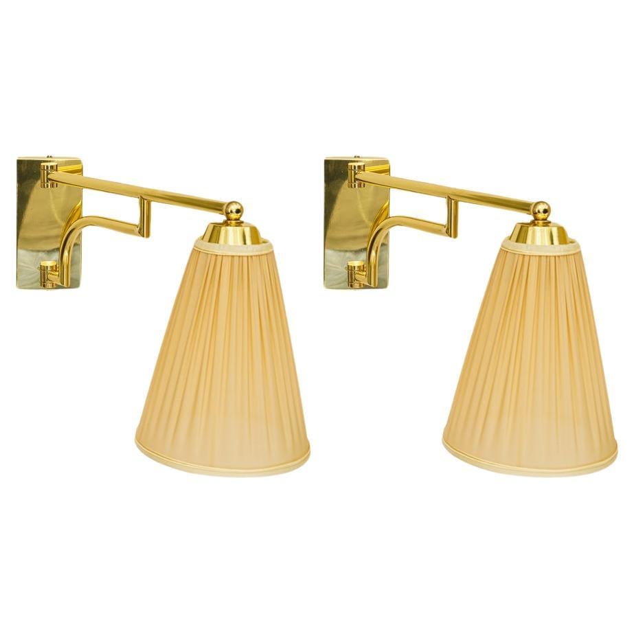 2 Swiveling Art Deco wall lamps vienna around 1920s For Sale