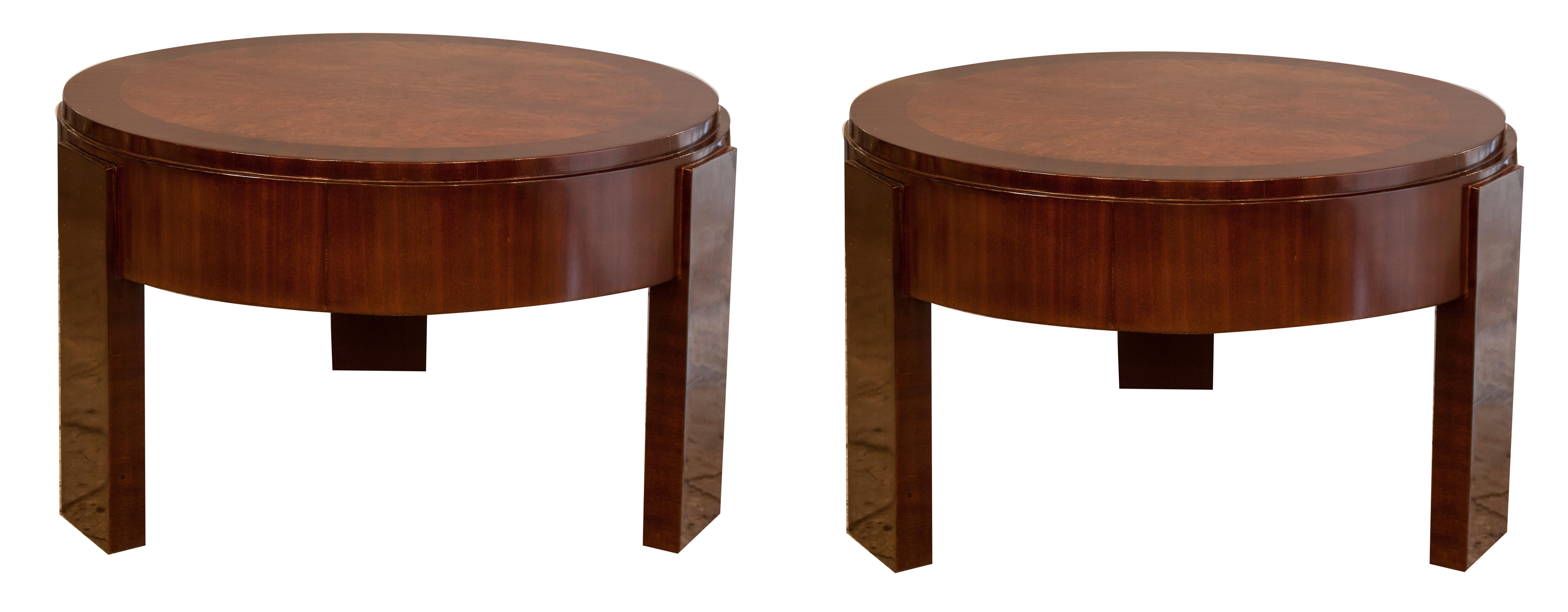 2 Tables Art Deco in Wood, France, 1930 For Sale 4