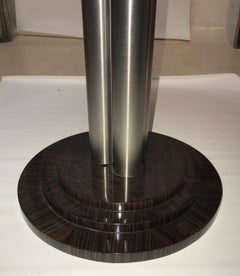 2 Tables in Wood and Chrome, France, 1930