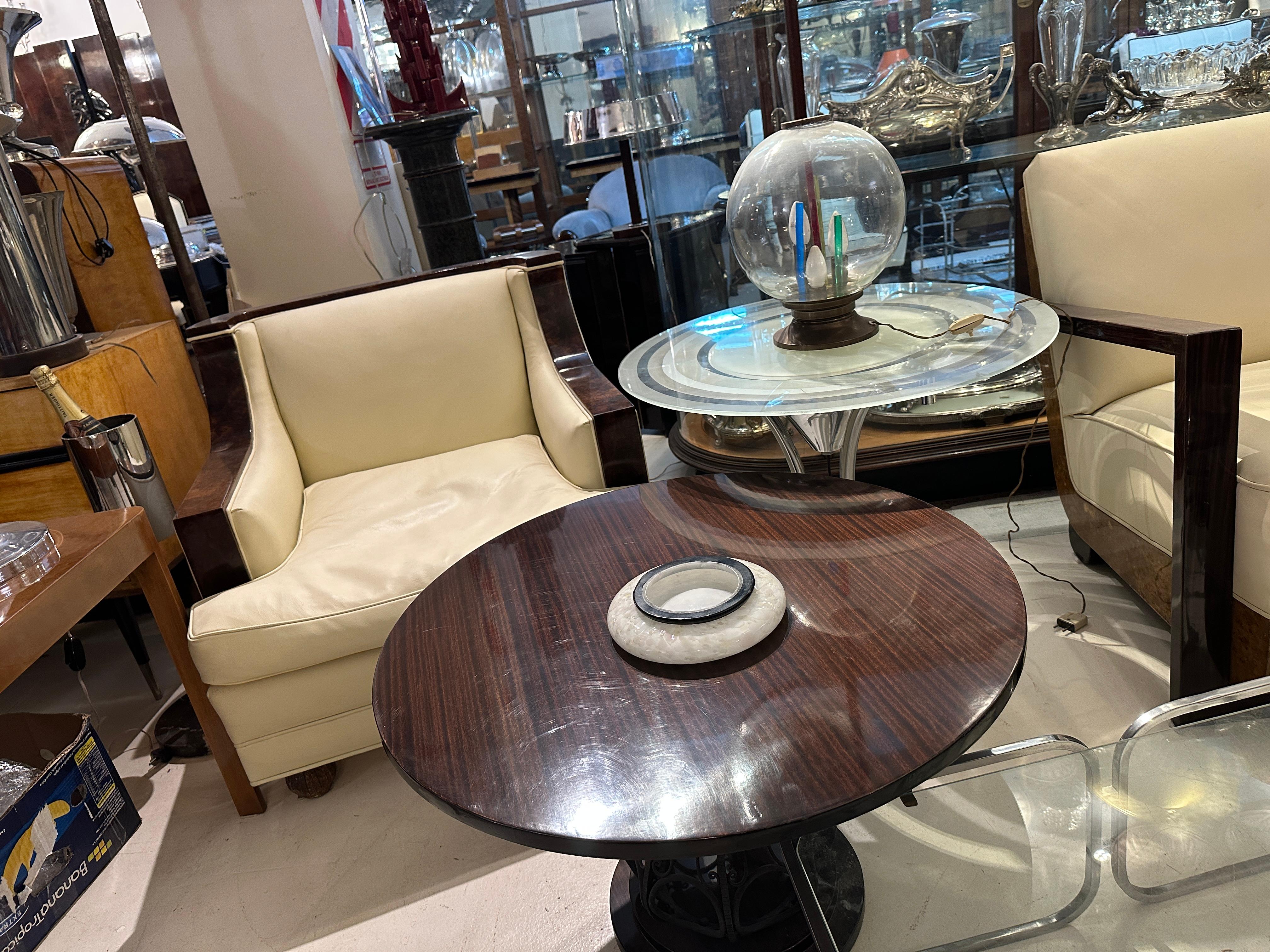 Two tables

Material: wood and iron
Style: Art Deco
Country: France
We have specialized in the sale of Art Deco and Art Nouveau and Vintage styles since 1982. If you have any questions we are at your disposal.
Pushing the button that reads 'View All
