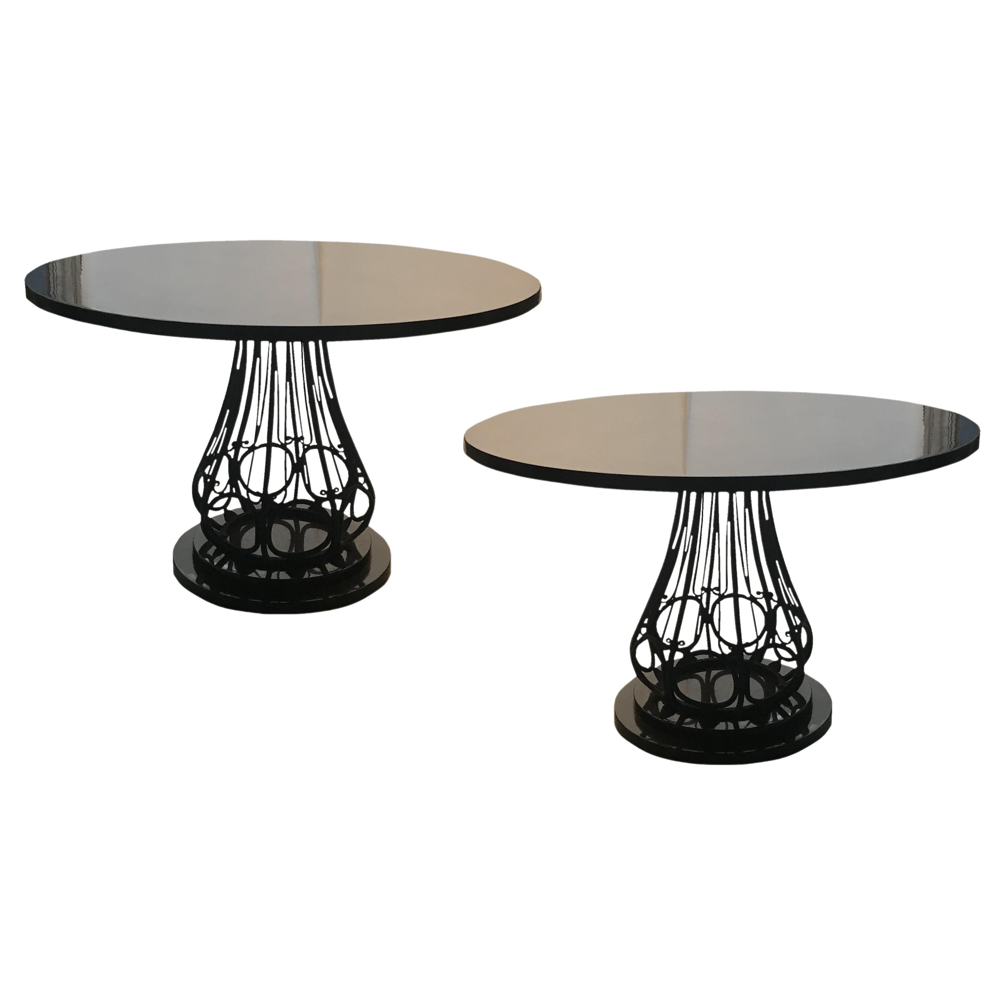 2 Tables in Wood and Iron, France, 1930 For Sale